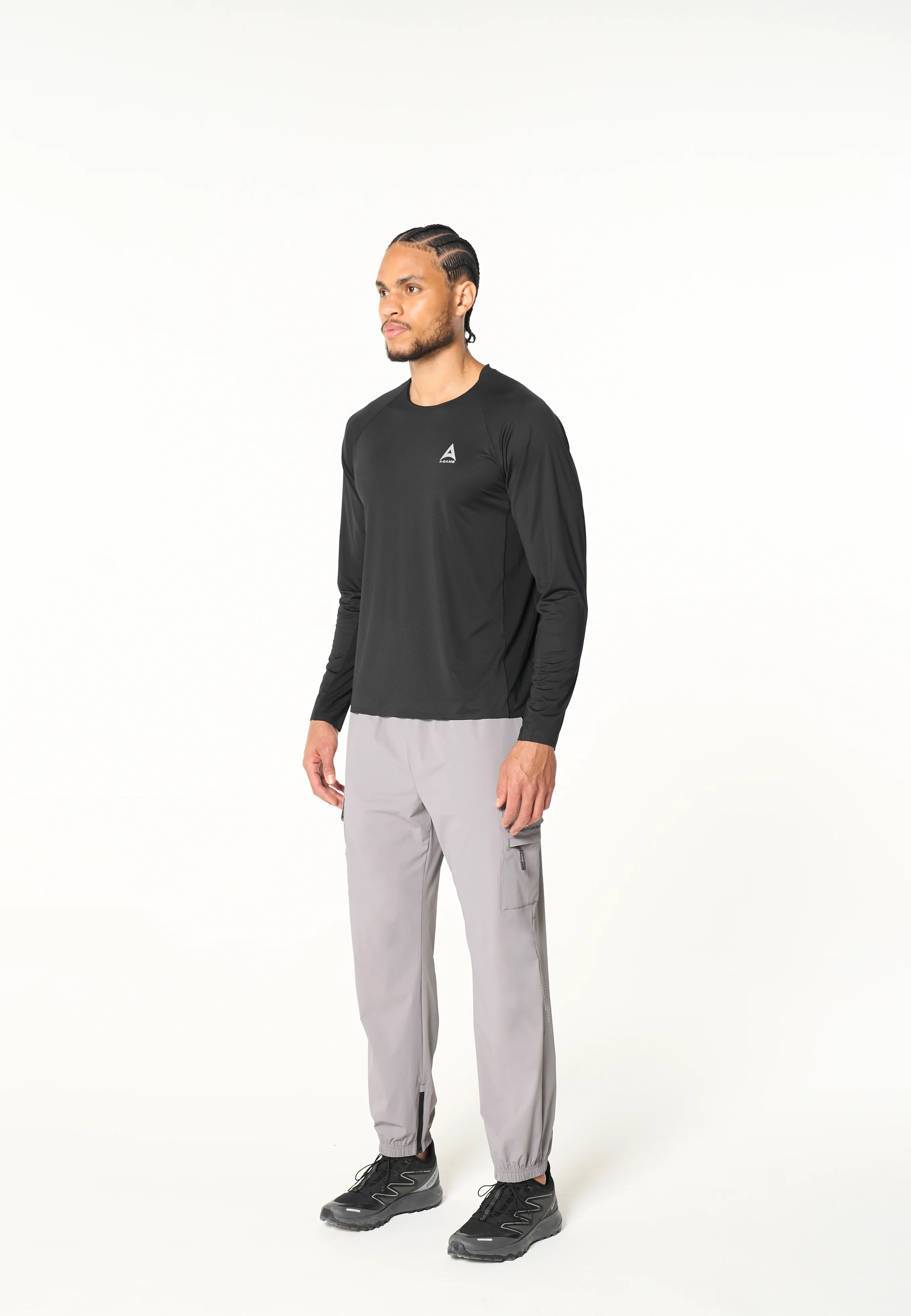 Men's Mesh Long Sleeve T-Shirt - Black - Image 4
