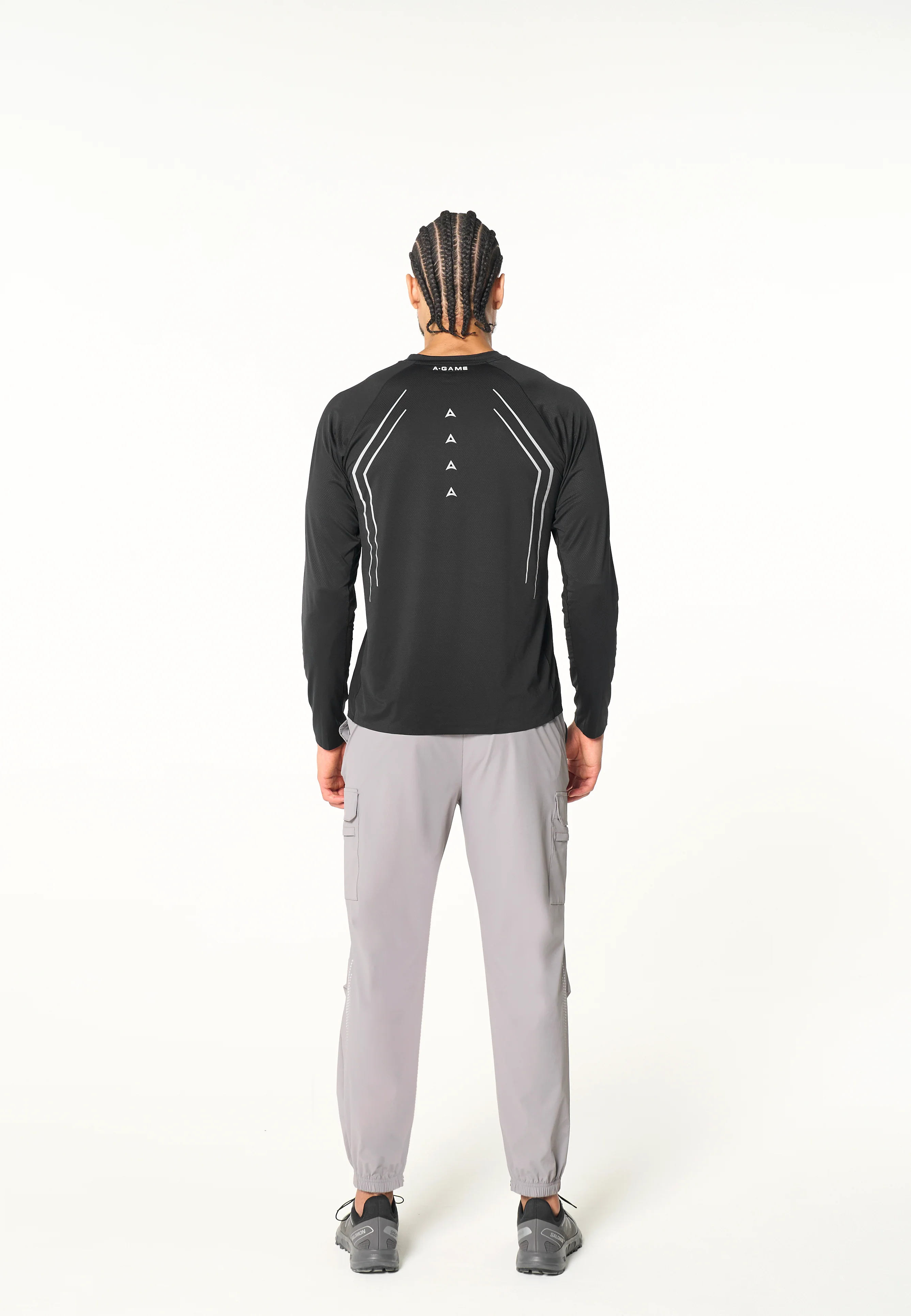 Men's Mesh Long Sleeve T-Shirt - Black - Image 6