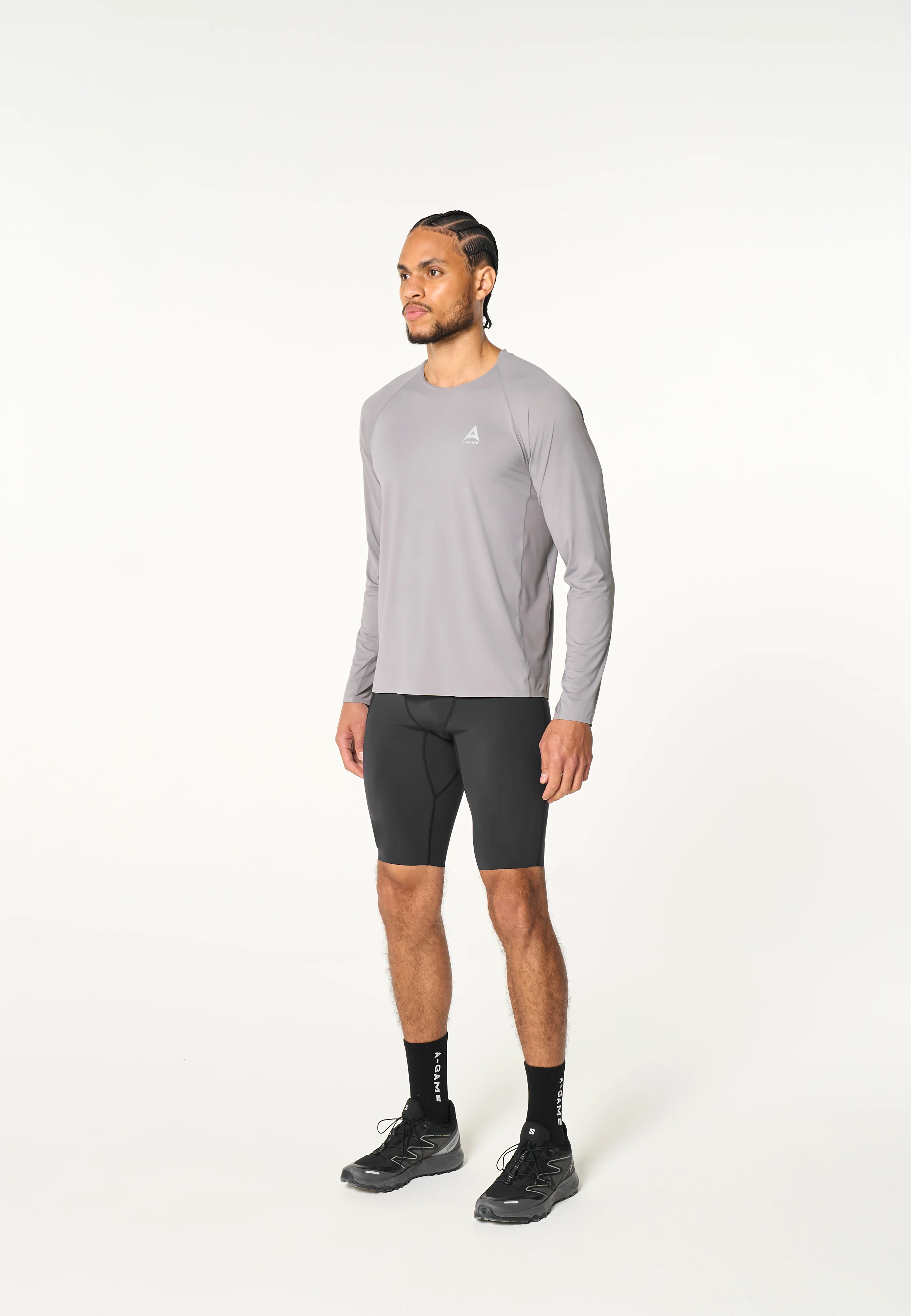 Men's Mesh Long Sleeve T-Shirt - Grey - Image 4