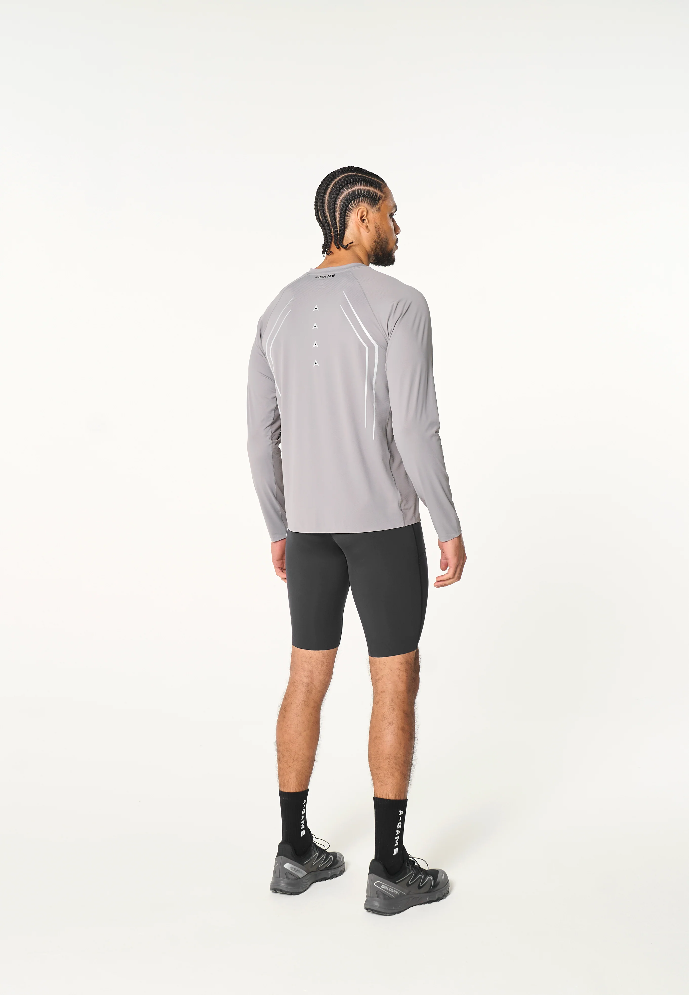 Men's Mesh Long Sleeve T-Shirt - Grey - Image 5