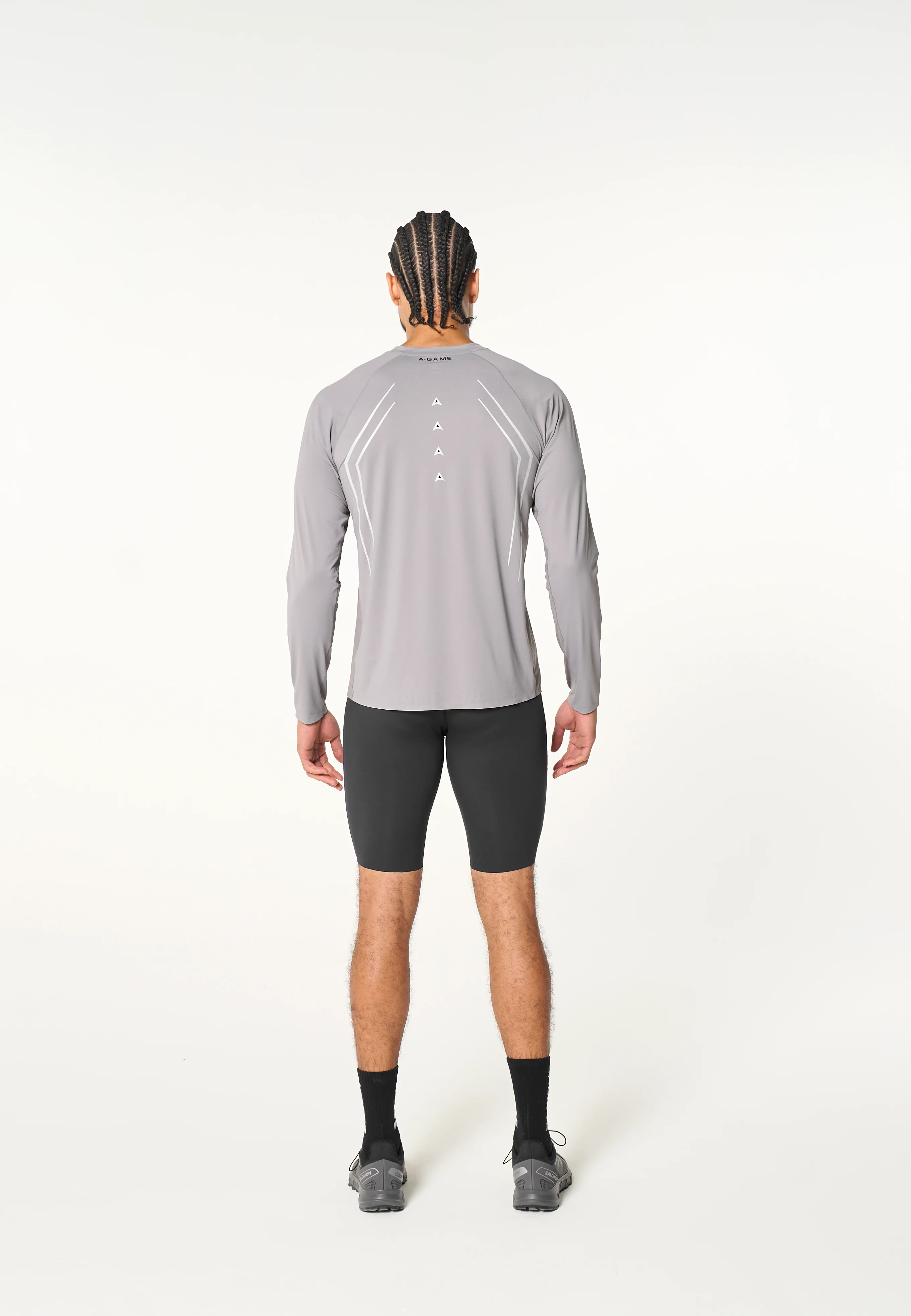 Men's Mesh Long Sleeve T-Shirt - Grey - Image 6