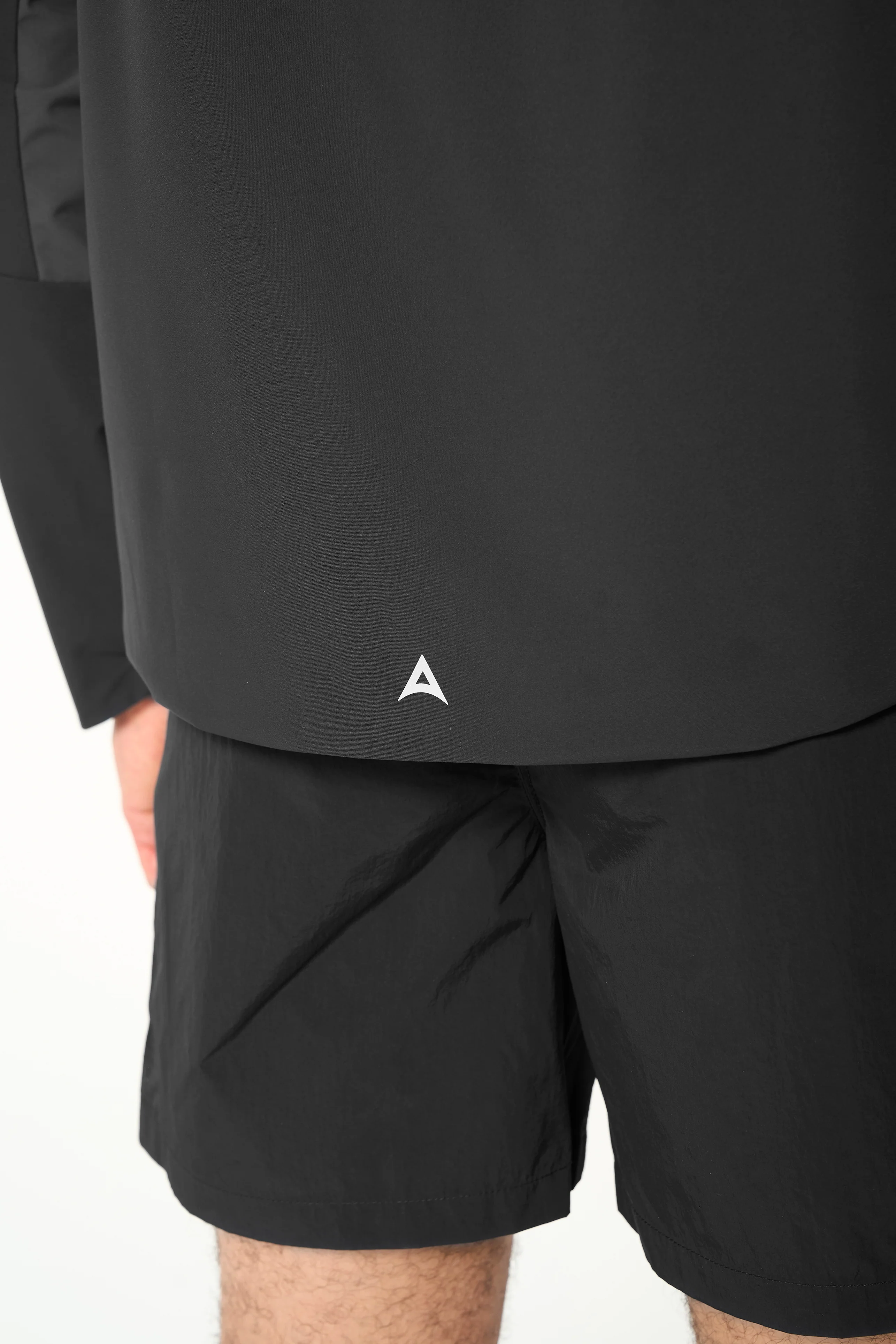 Men's Panelled Lightweight Jacket - Black / Dk Charcoal - Image 4