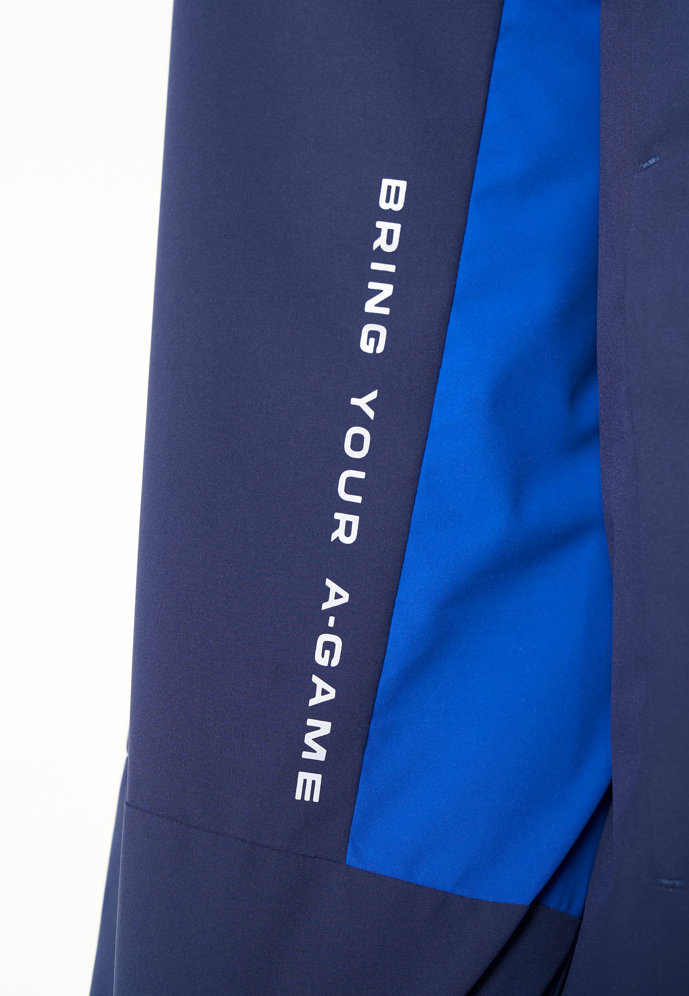 Men's Panelled Lightweight Jacket - Navy / Cobalt Blue - Image 3