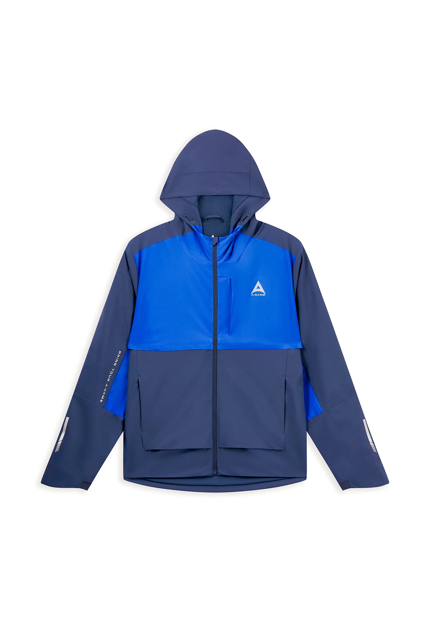 Men's Panelled Lightweight Jacket - Navy / Cobalt Blue - Image 8