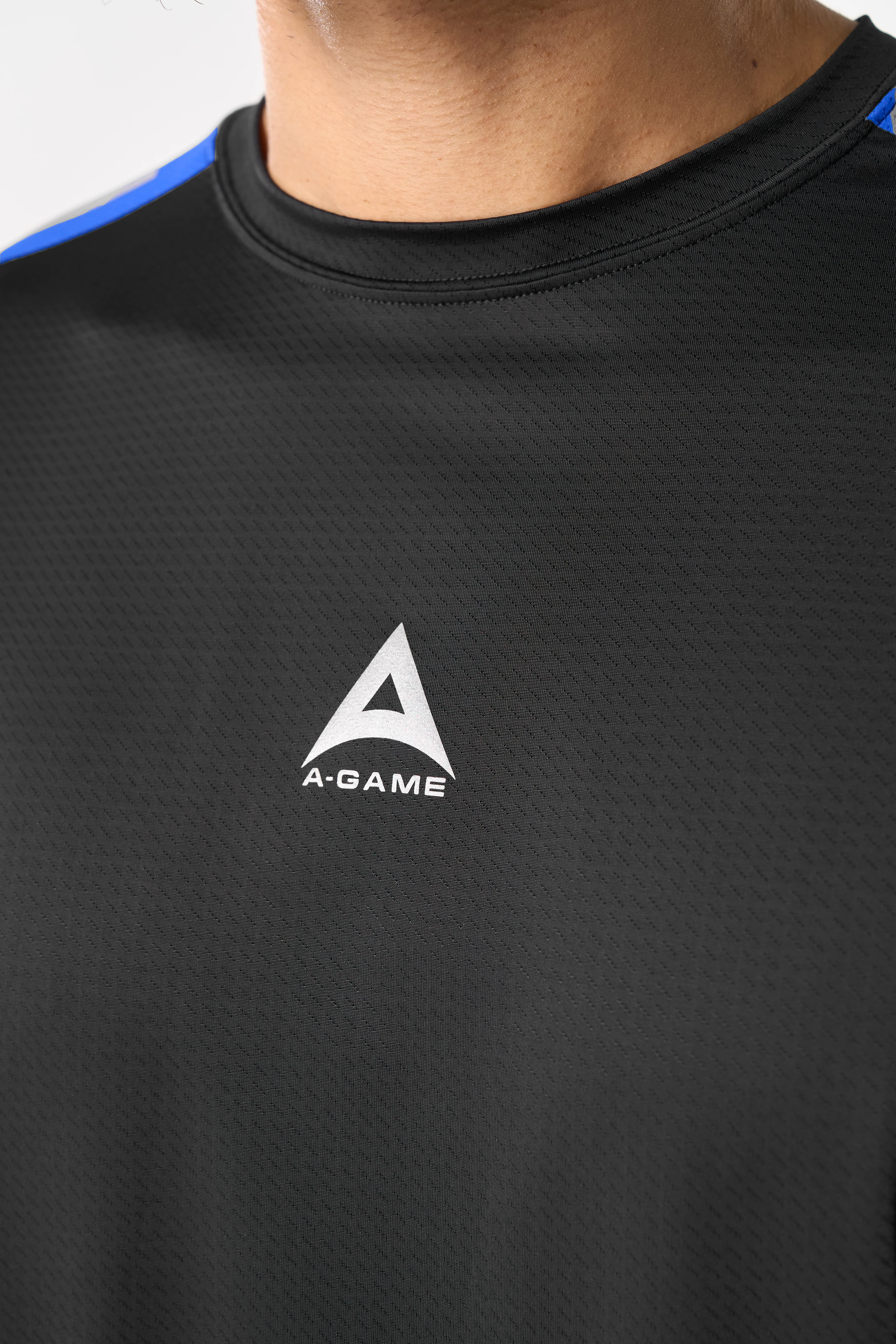 Men's Mesh T-Shirt - Black / Cobalt Blue - Image 3