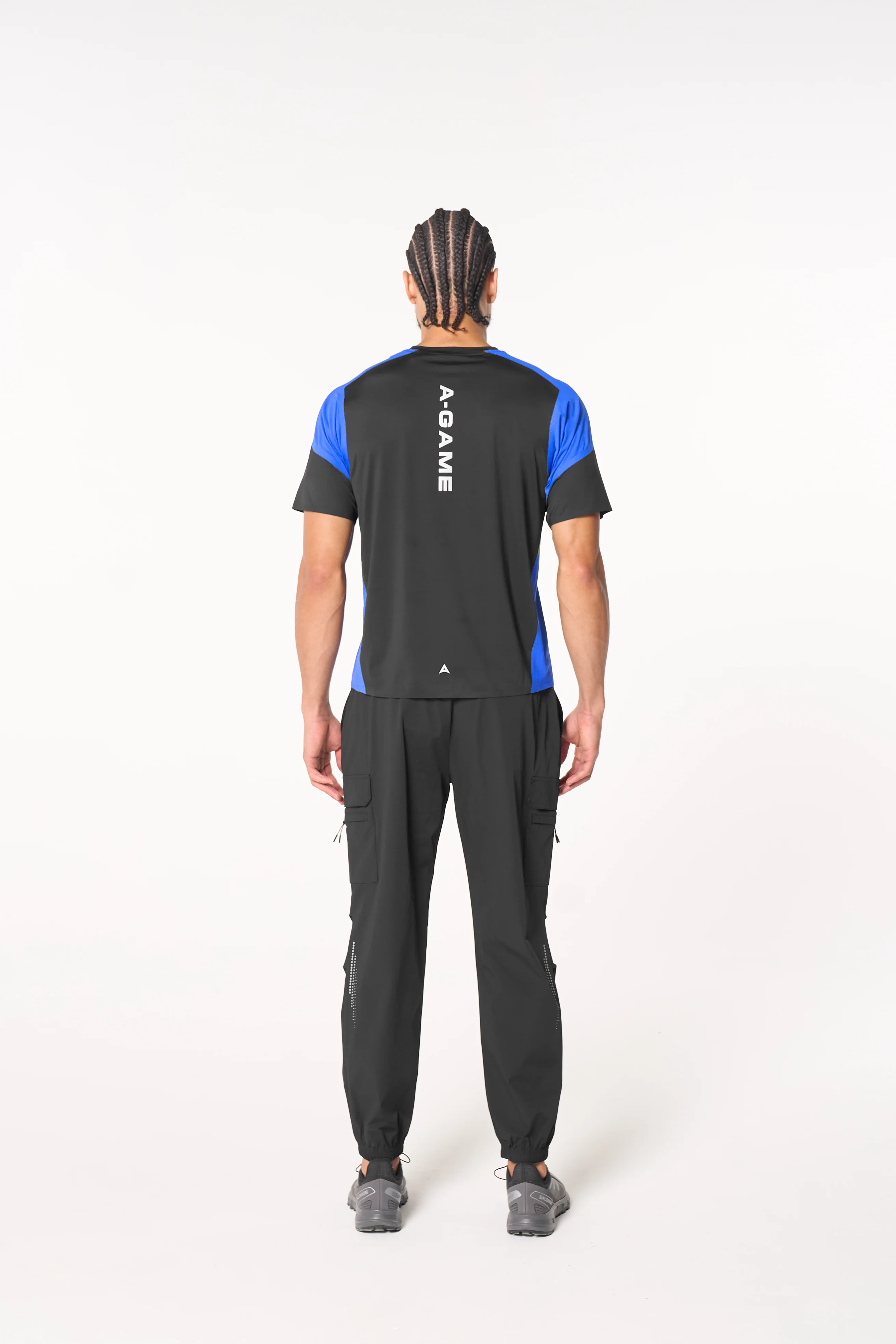Men's Mesh T-Shirt - Black / Cobalt Blue - Image 8