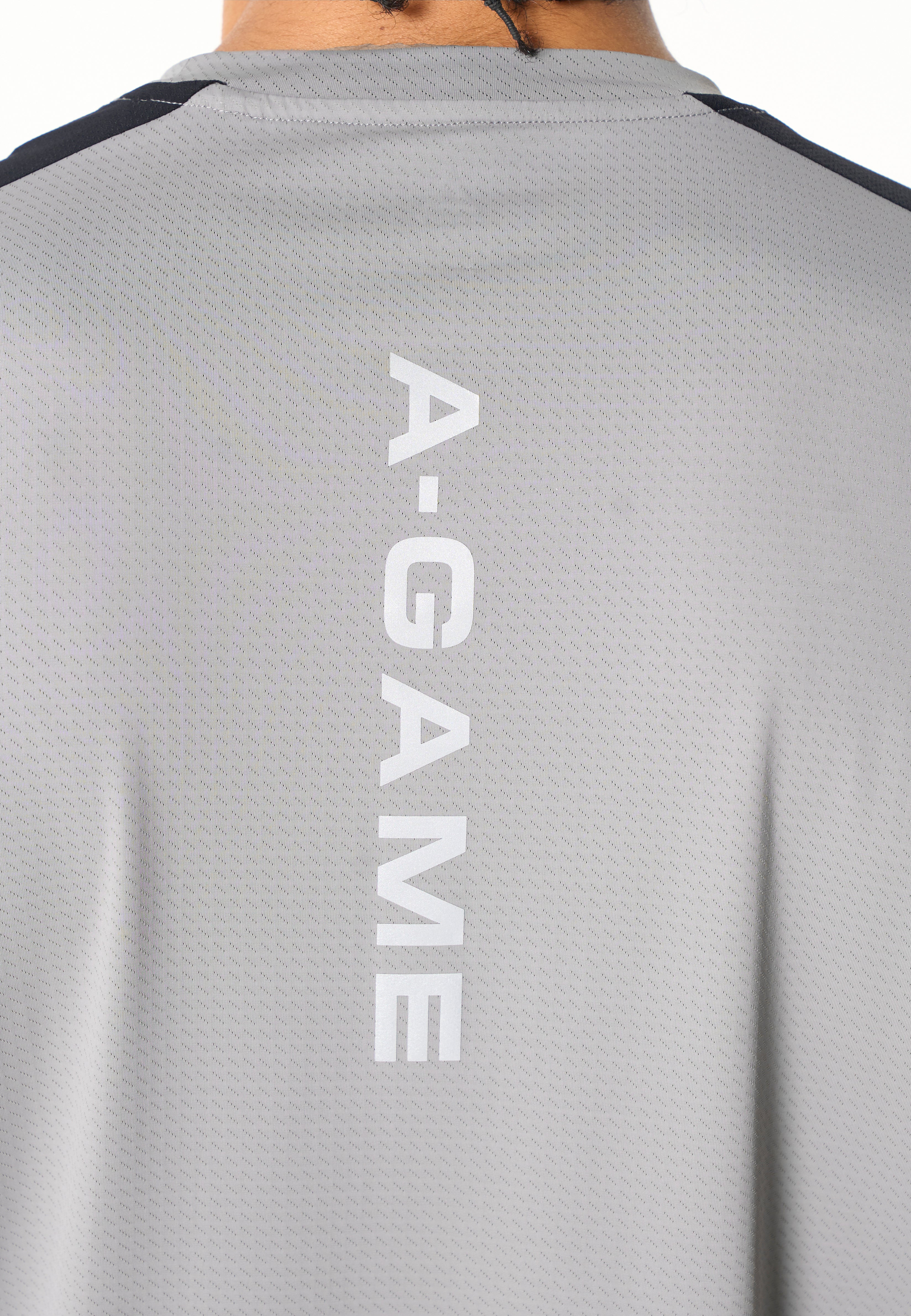 Men's Mesh T-Shirt - Grey / Black - Image 2