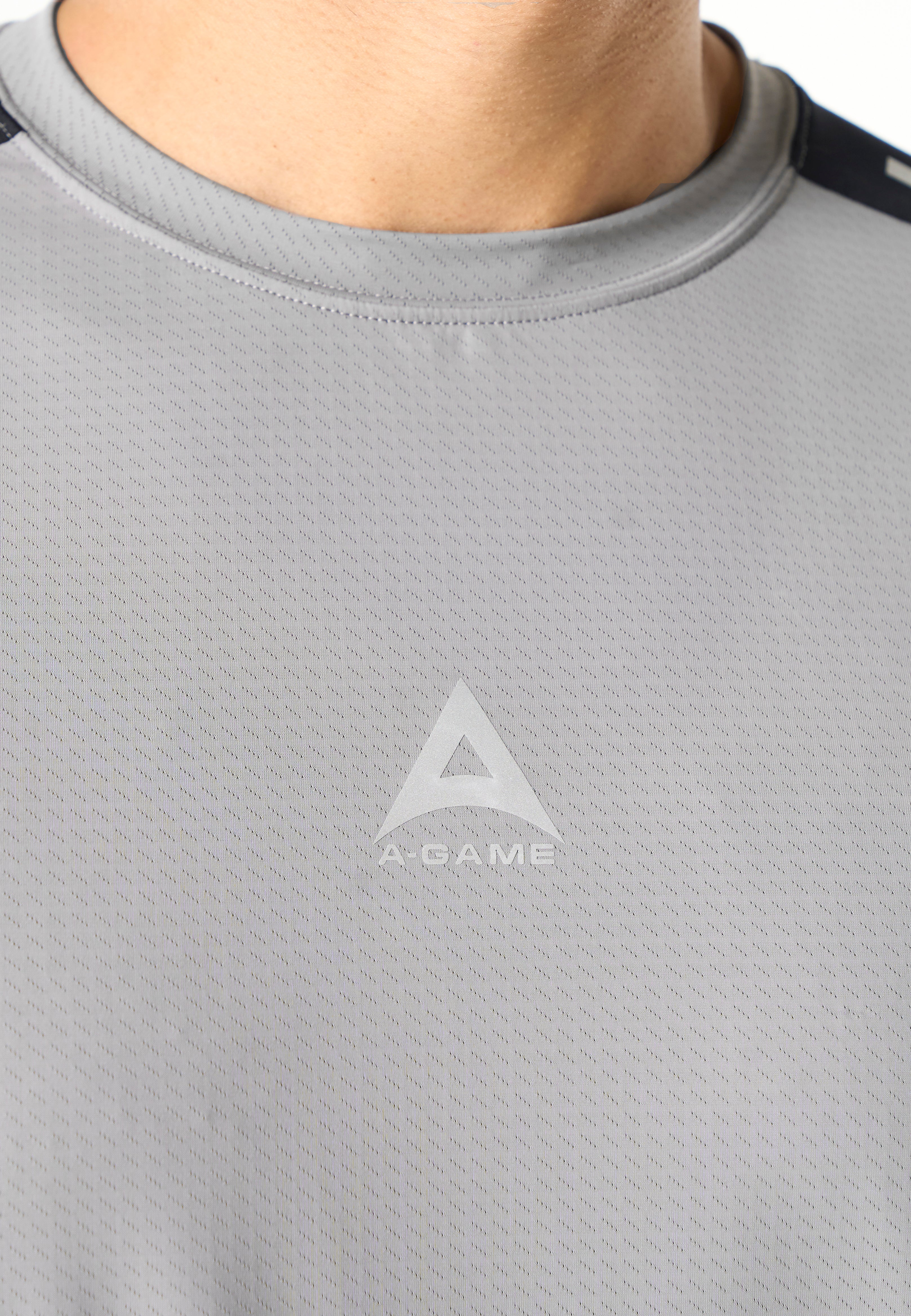Men's Mesh T-Shirt - Grey / Black - Image 3