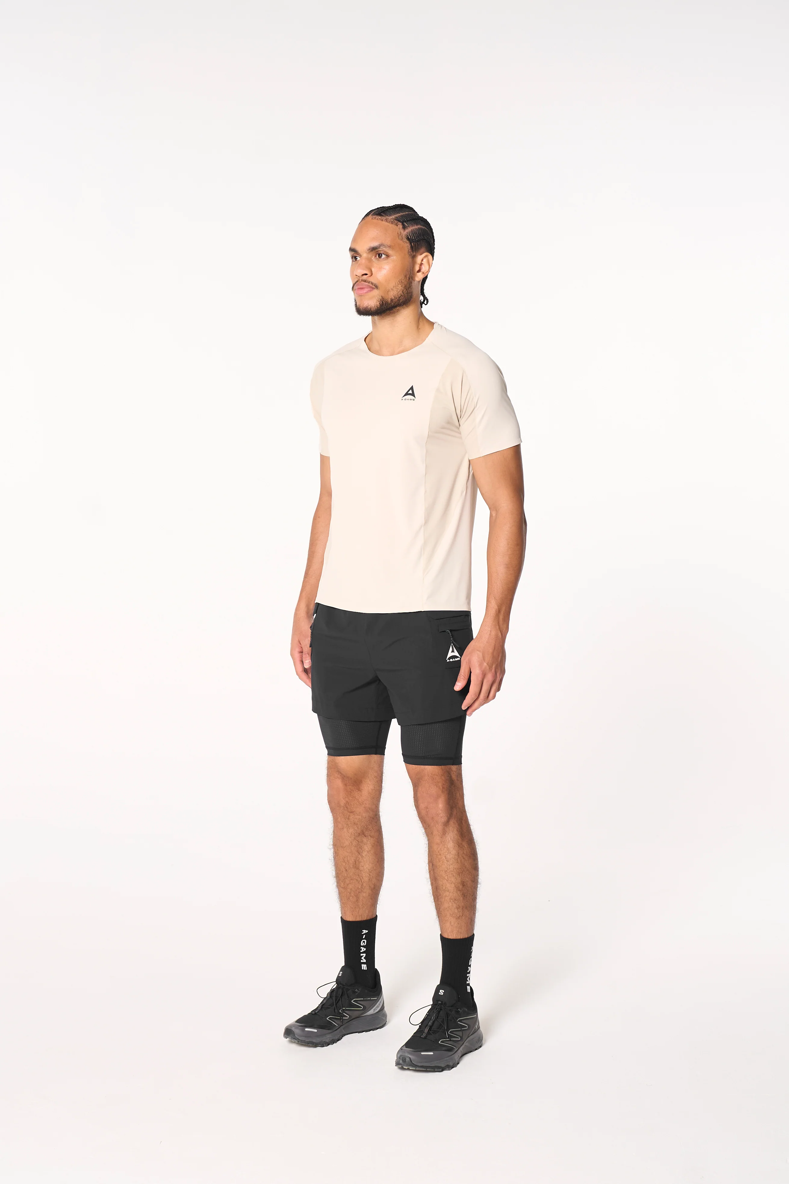 Men's Mesh Performance T-Shirt - Beige - Image 4
