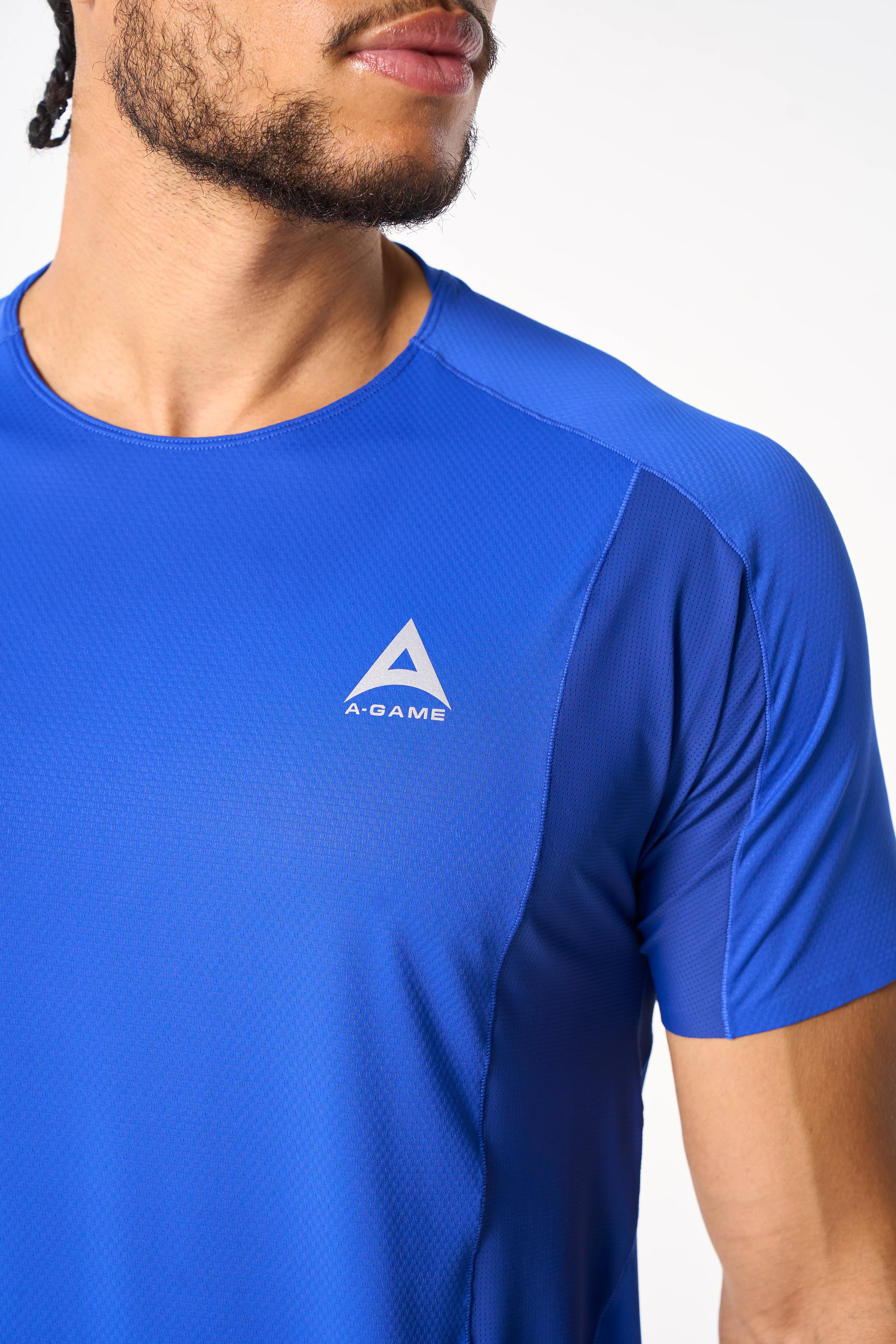 Men's Mesh Performance T-Shirt - Cobalt Blue - Image 3