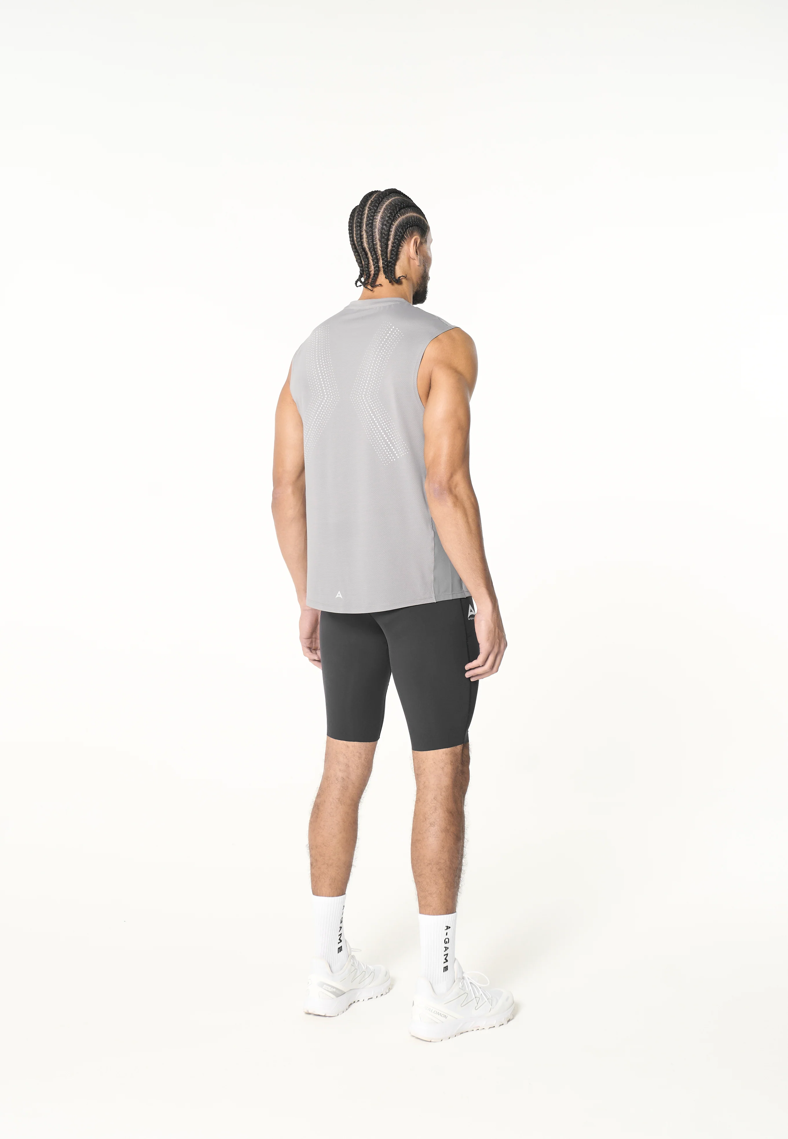 Men's Mesh Panelled Tank - Grey - Image 6