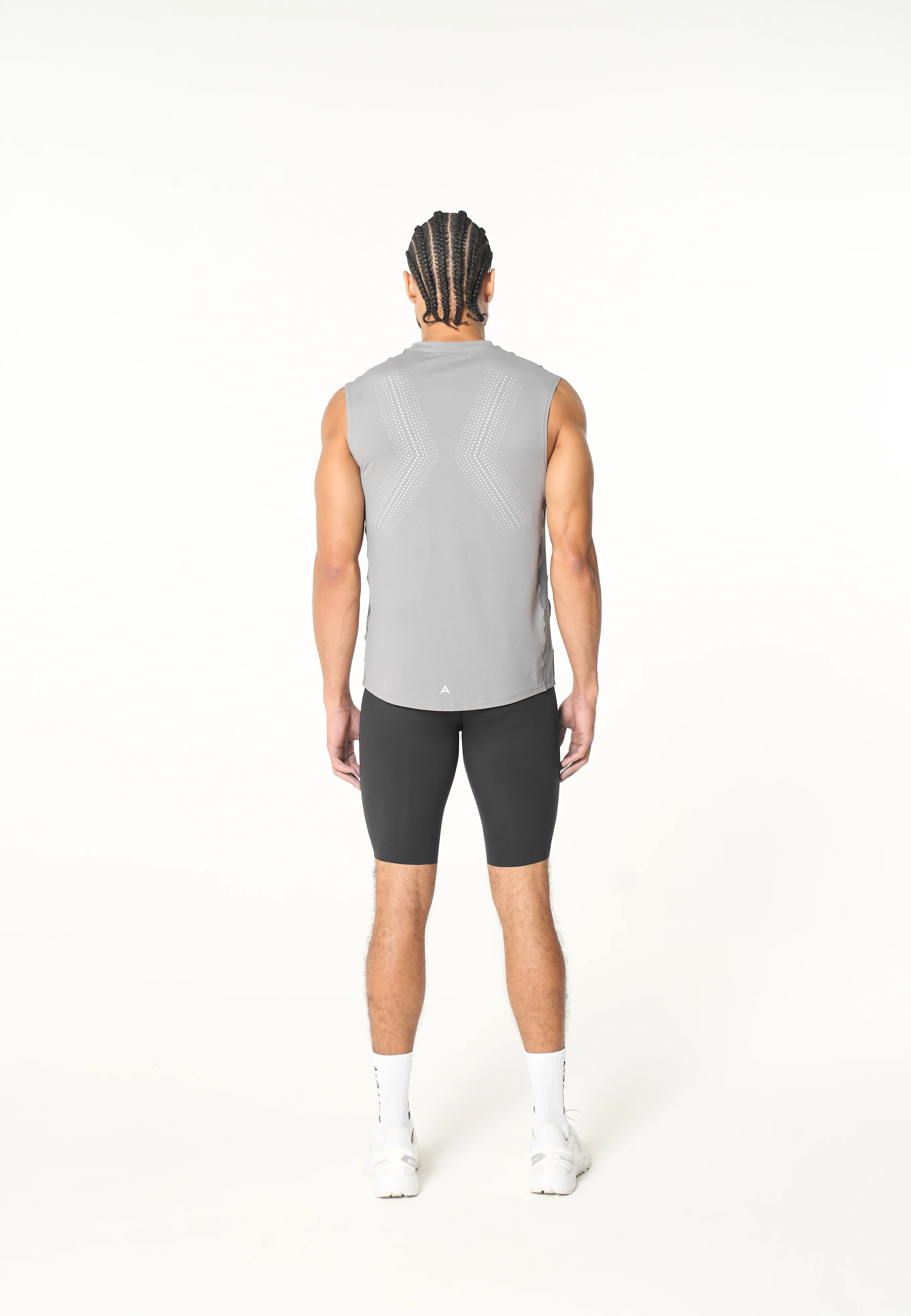 Men's Mesh Panelled Tank - Grey - Image 7