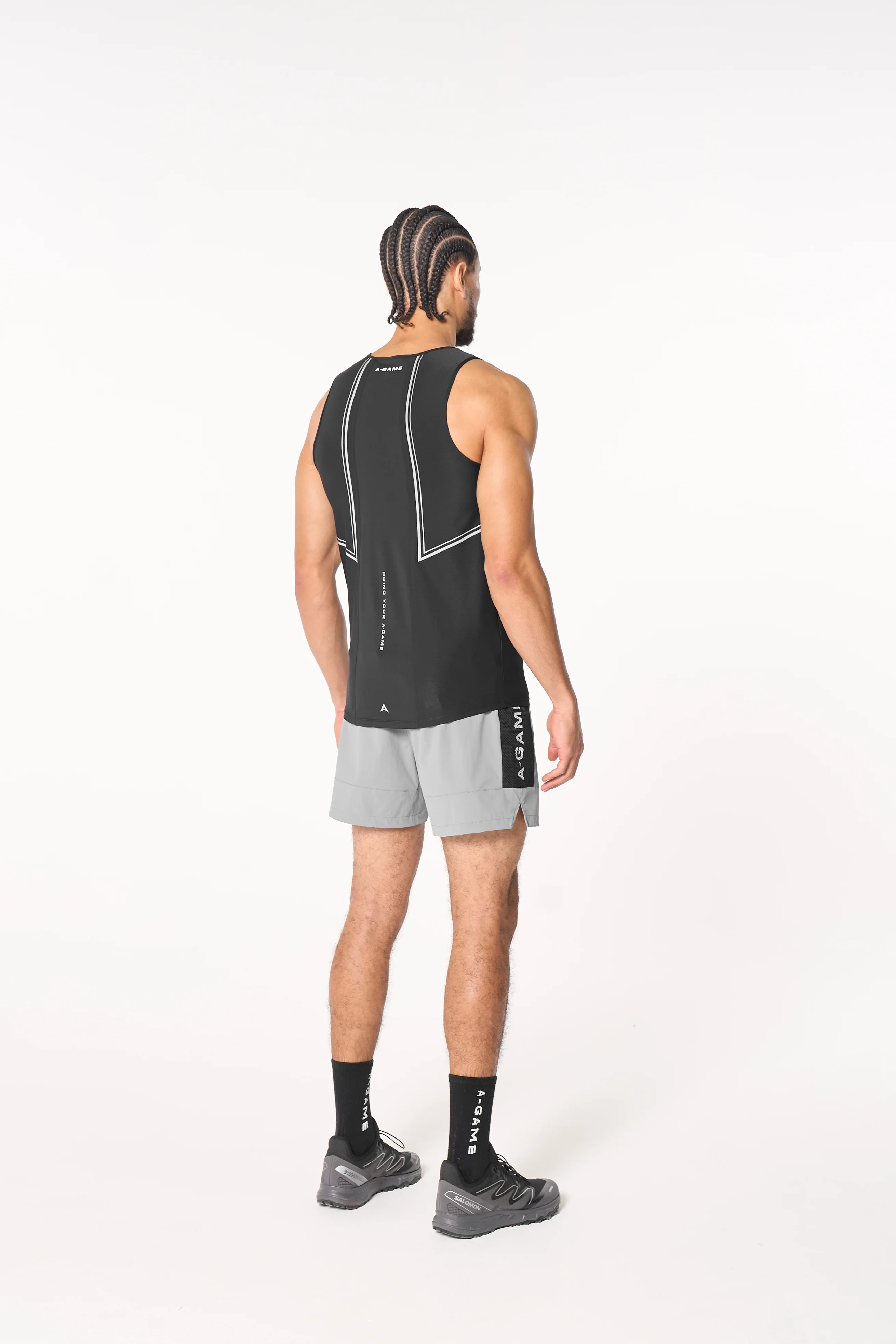 Men's Curved Hem Training Vest - Black - Image 5