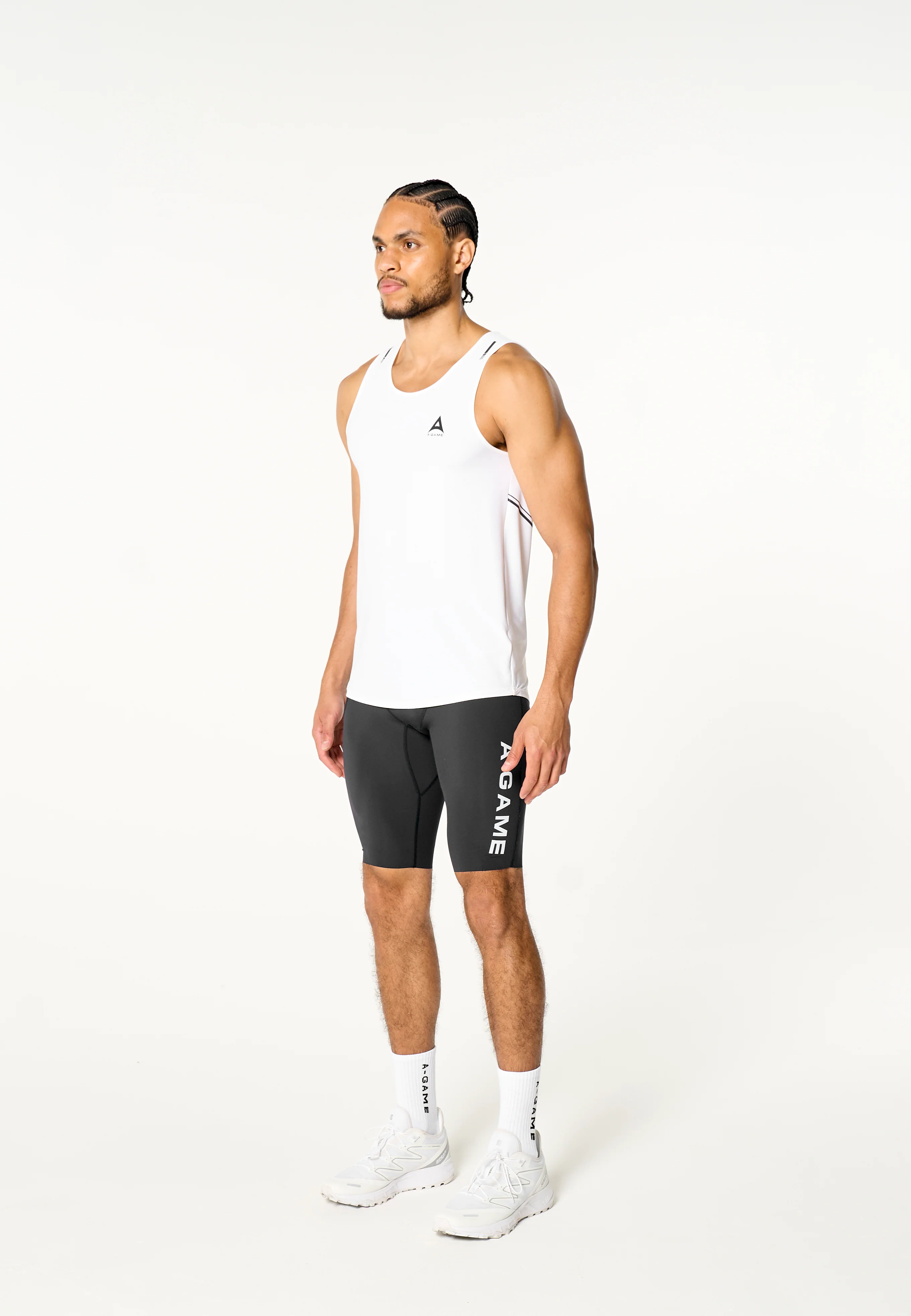 Men's Curved Hem Training Vest - White - Image 5
