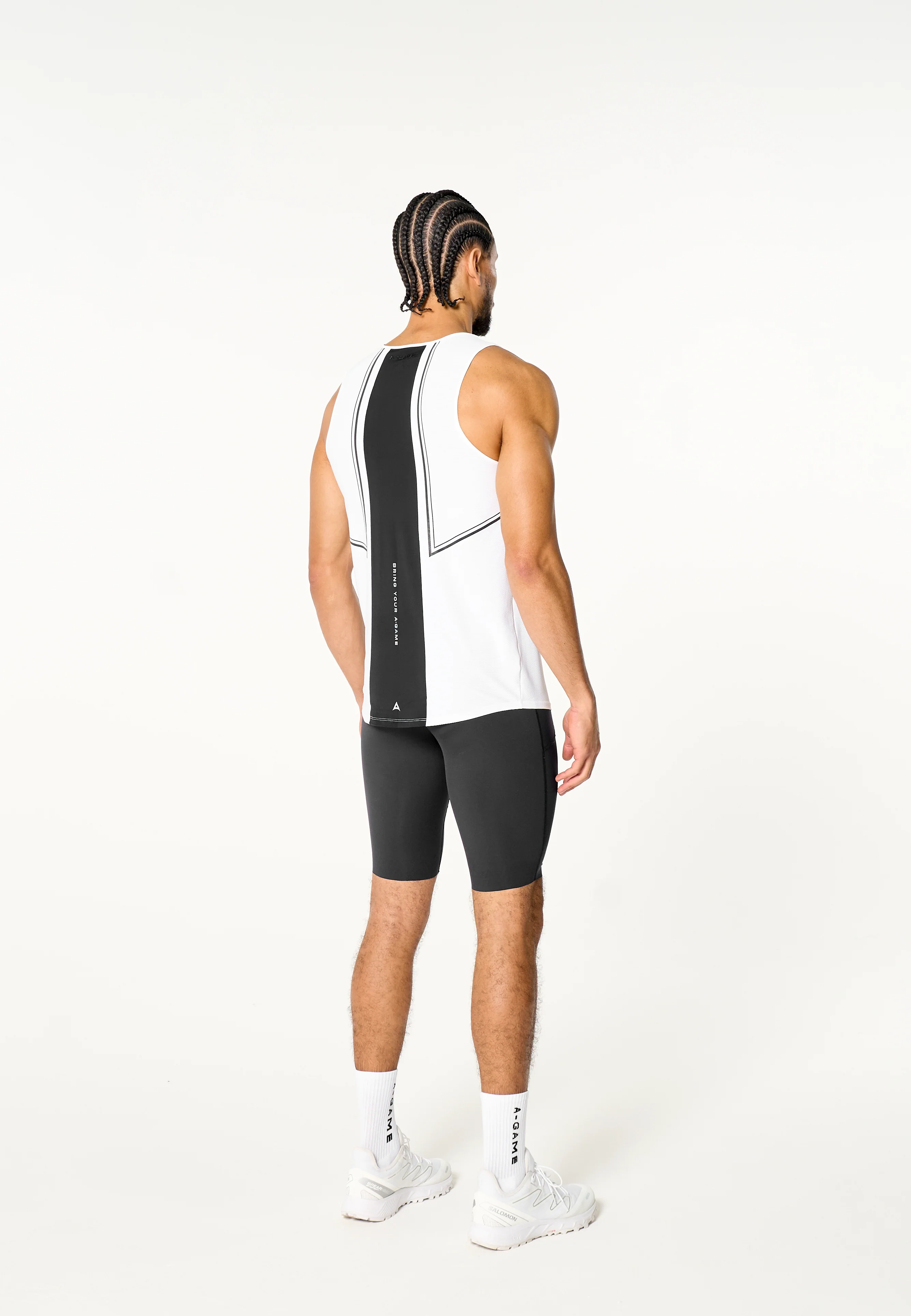 Men's Curved Hem Training Vest - White - Image 6