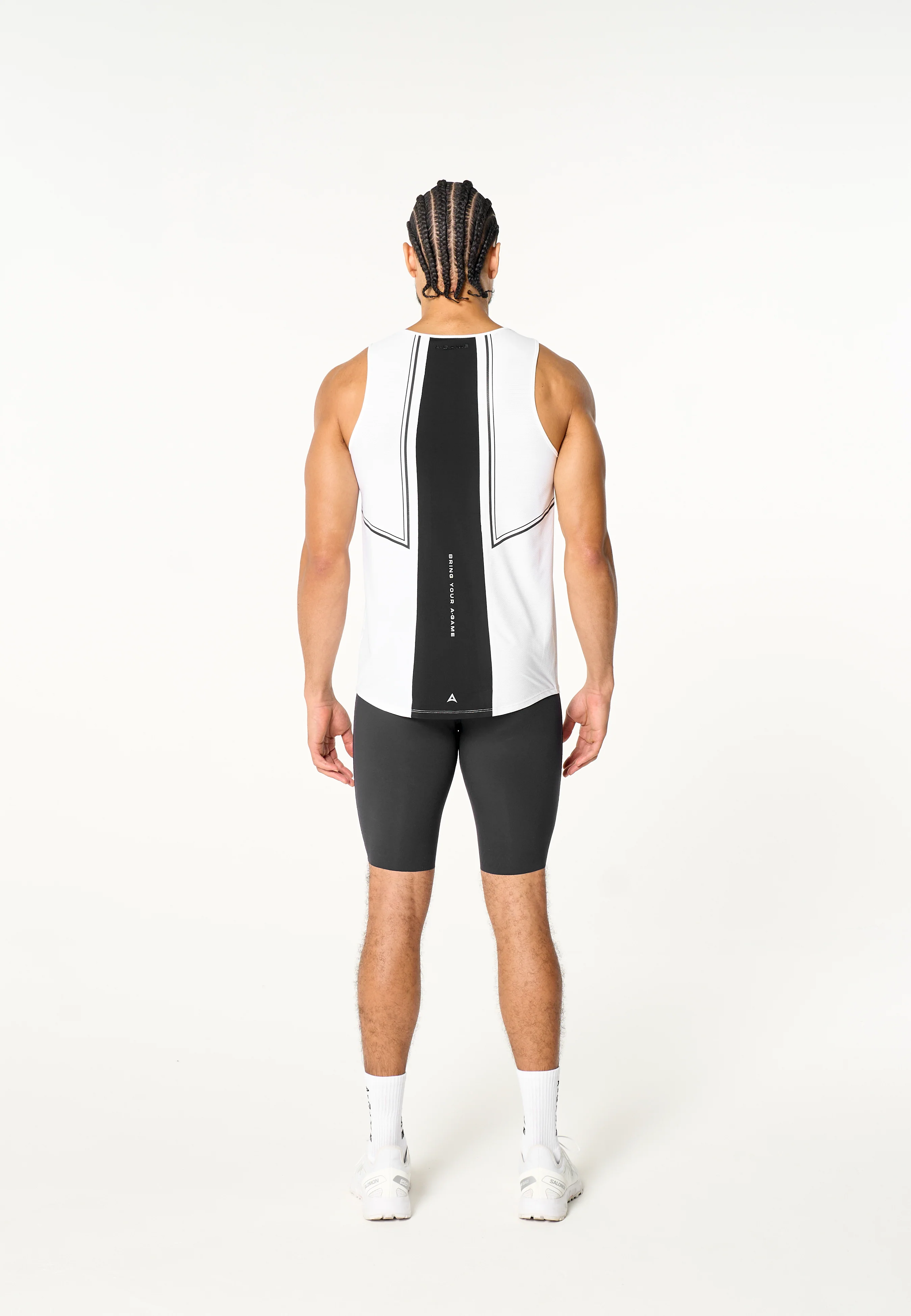 Men's Curved Hem Training Vest - White - Image 7