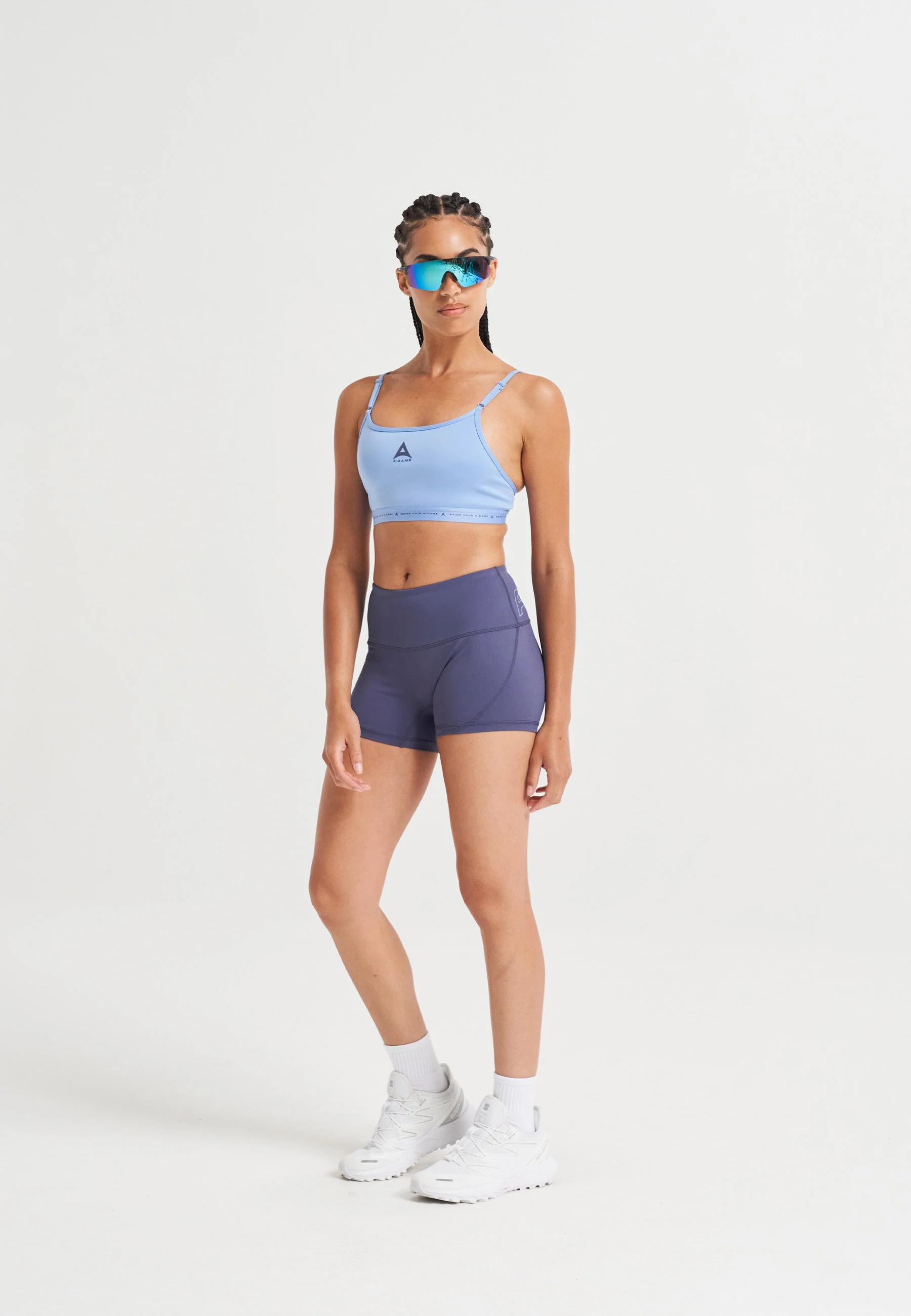 Women's Adjustable Yoga Sports Bra - Blue - Image 3