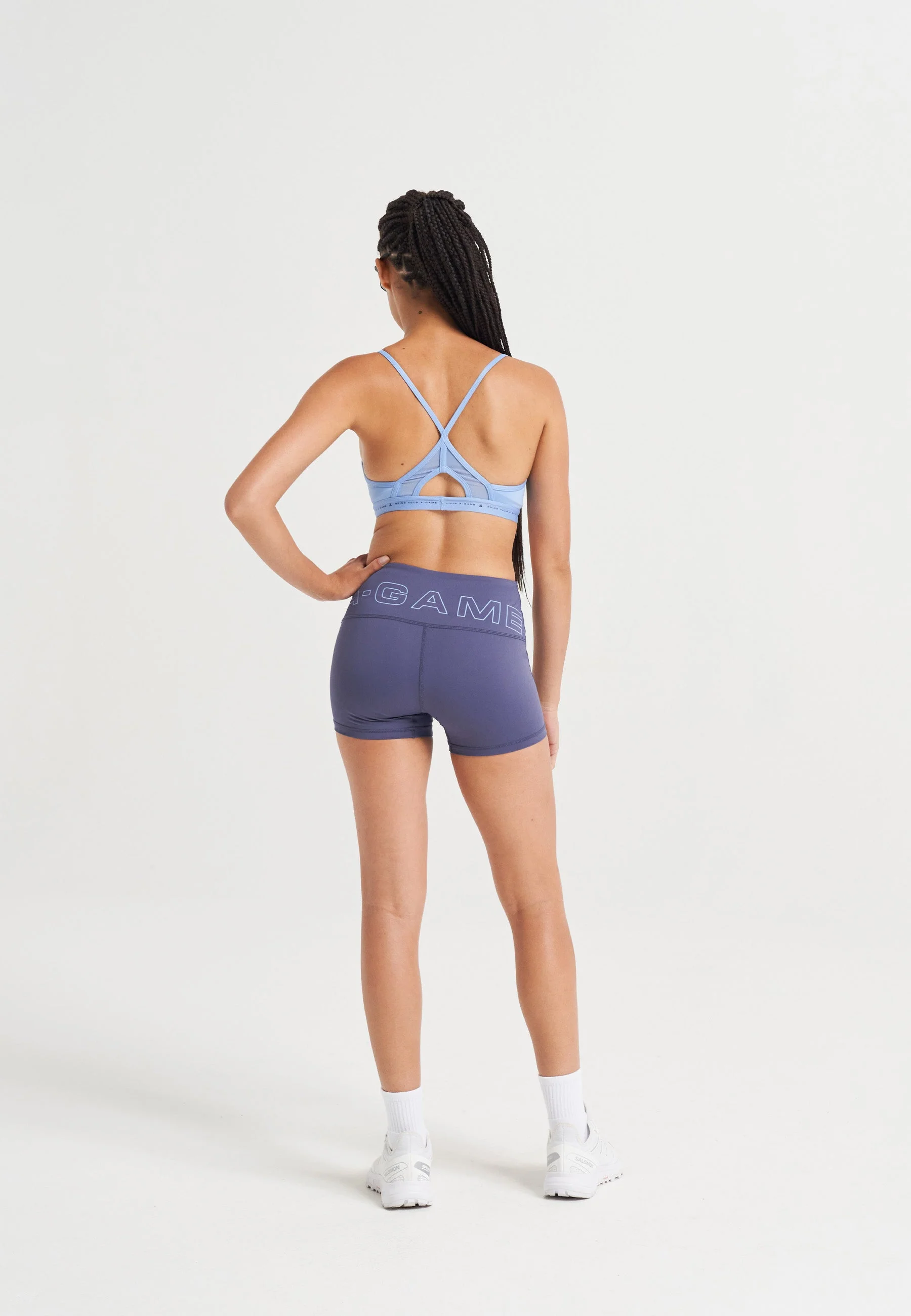 Women's Adjustable Yoga Sports Bra - Blue - Image 4