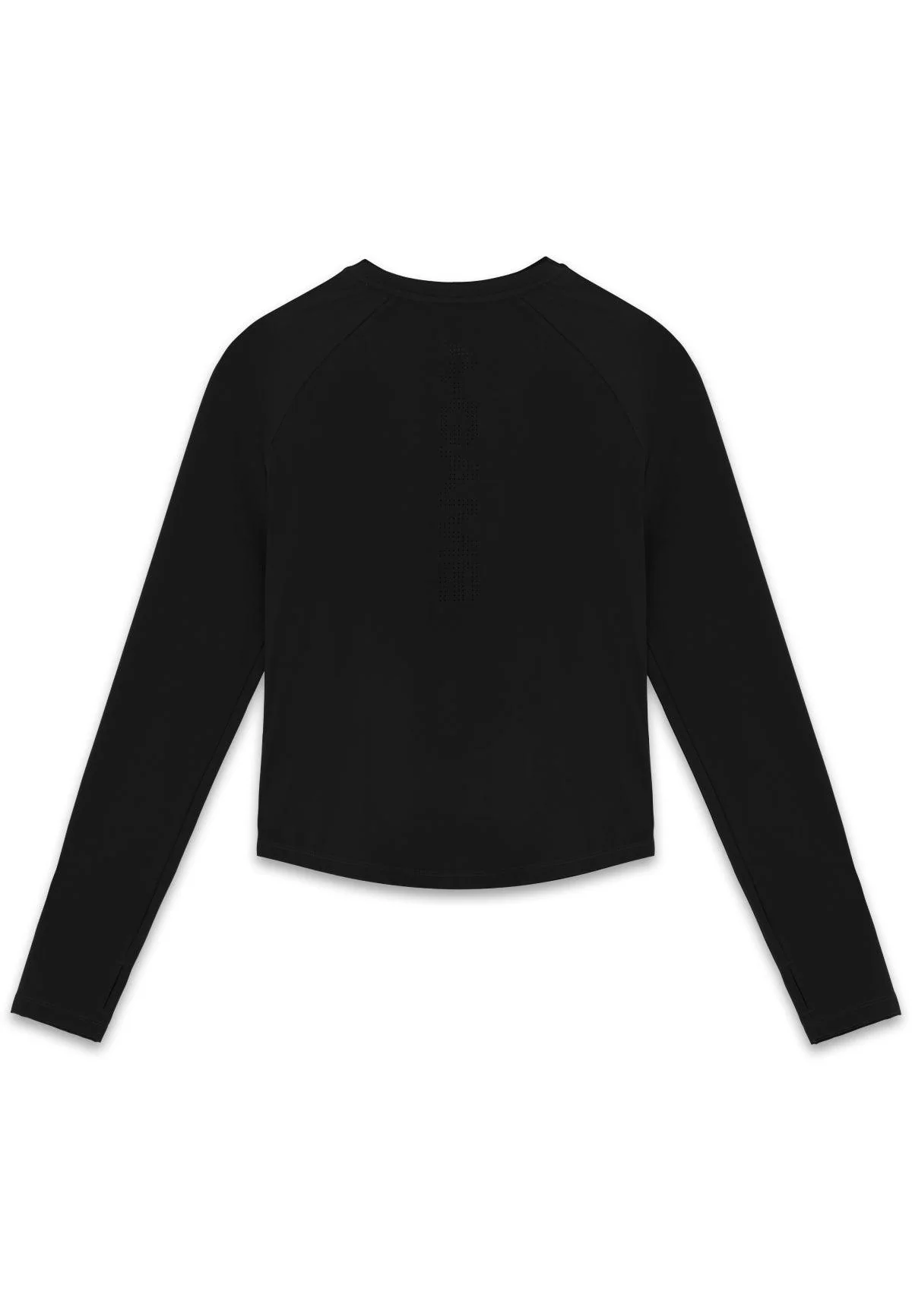 Women's Fitted Long Sleeve Training Top - Black - Image 5