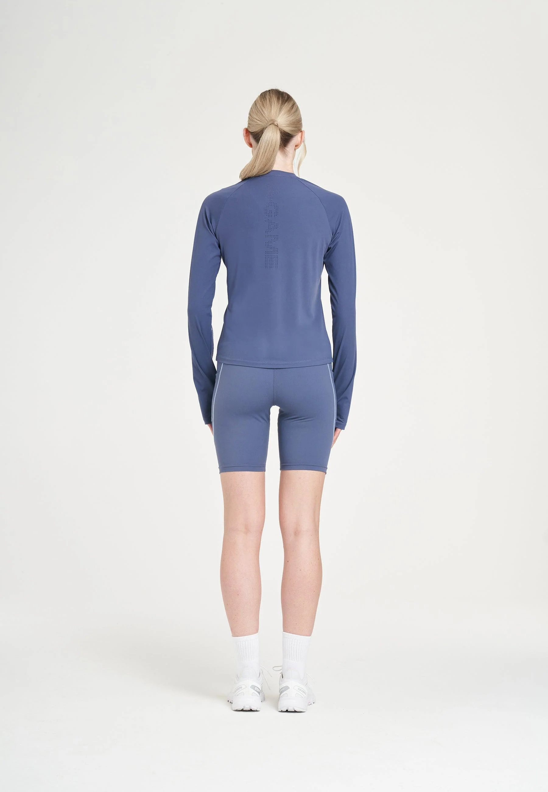Women's Fitted Long Sleeve Training Top - Blue - Image 3