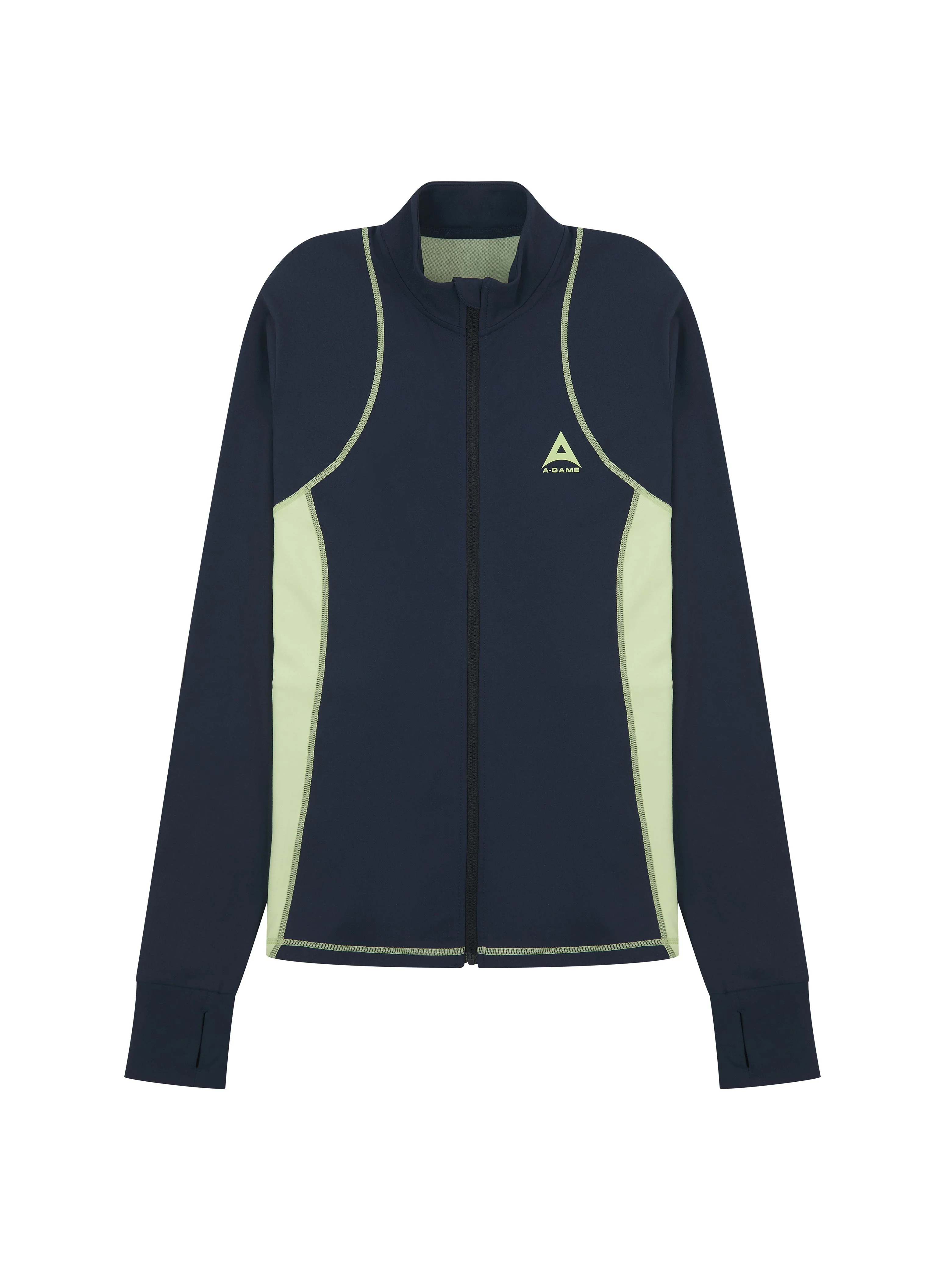 Women's Fitted Thermal Fleece - Navy/Lime - Image 6