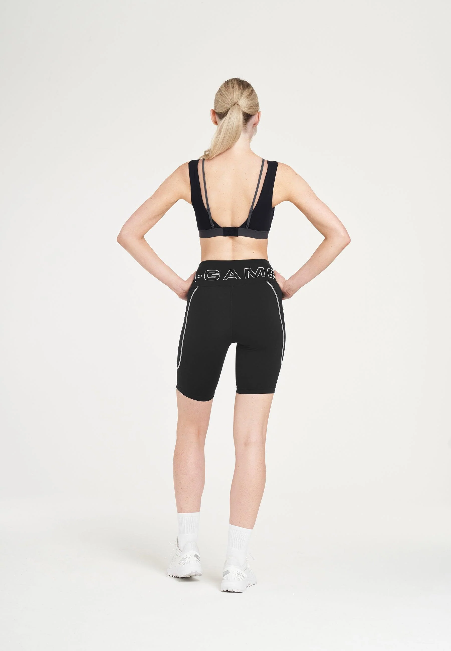 Women's High Rise Biker Shorts - Black - Image 4