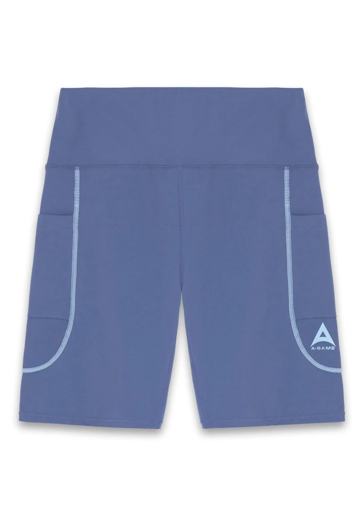 Women's High Rise Biker Shorts - Blue - Image 5