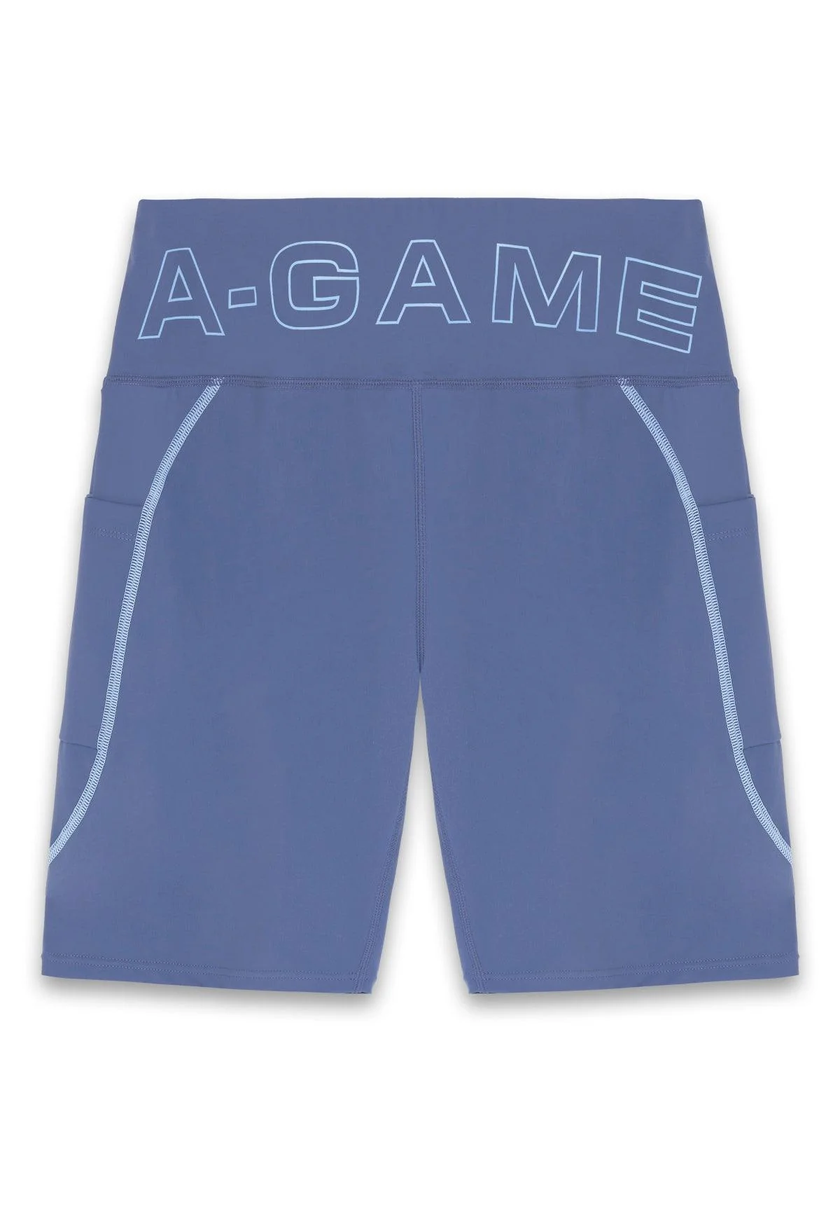 Women's High Rise Biker Shorts - Blue - Image 6
