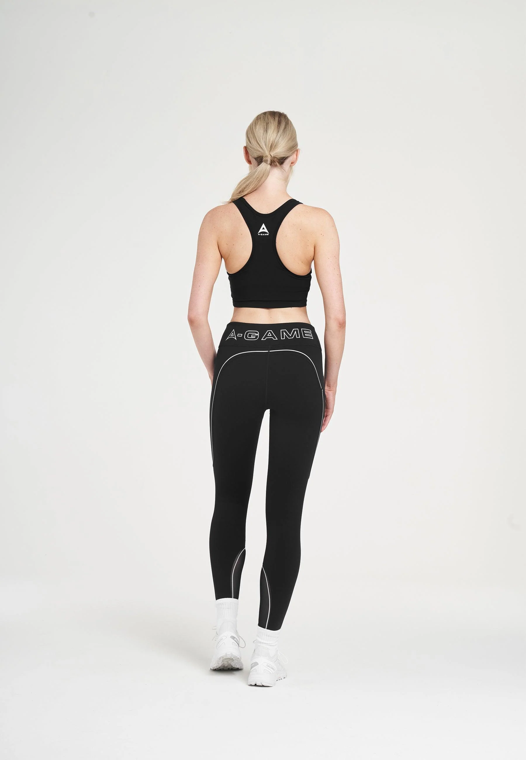 Women's Reflective Running Leggings - Black - Image 4