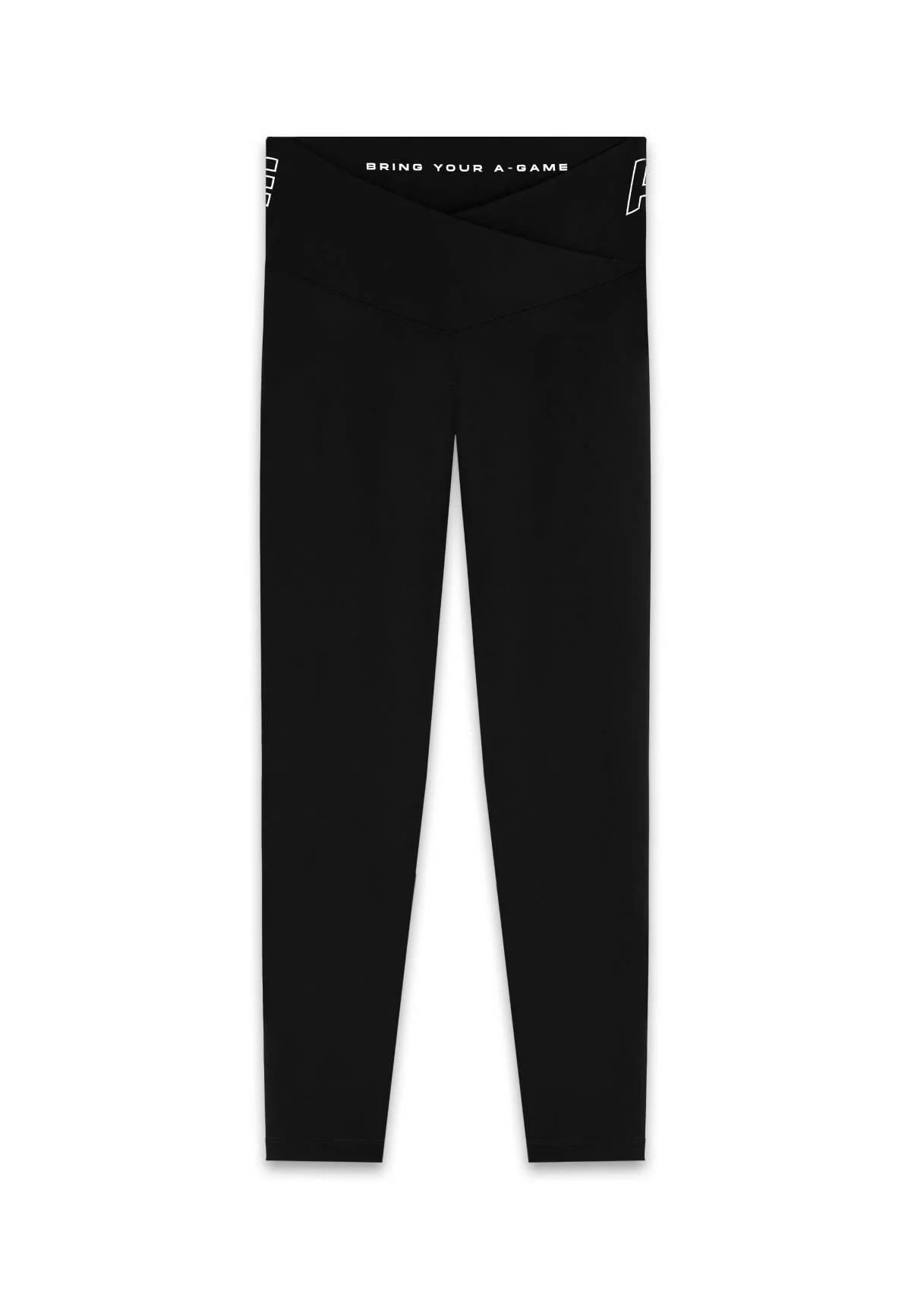 Women's High Waisted Wrapped Yoga Leggings - Black - Image 4