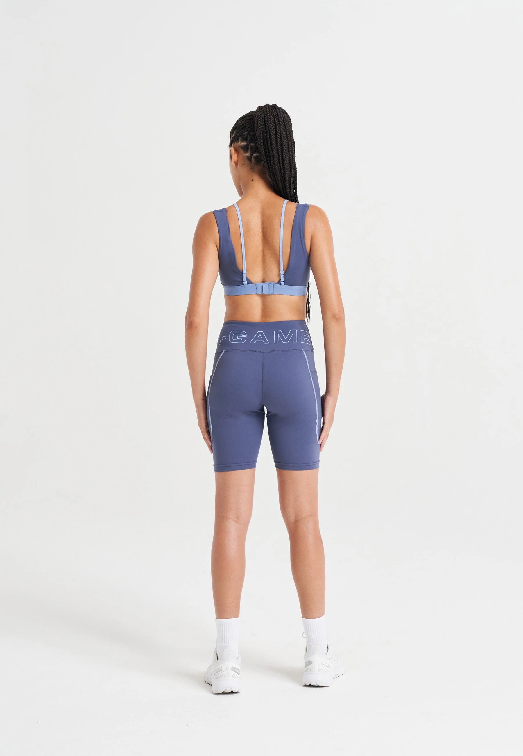 Women's Layered Sports Bra - Crown Blue/Open Air - Image 4