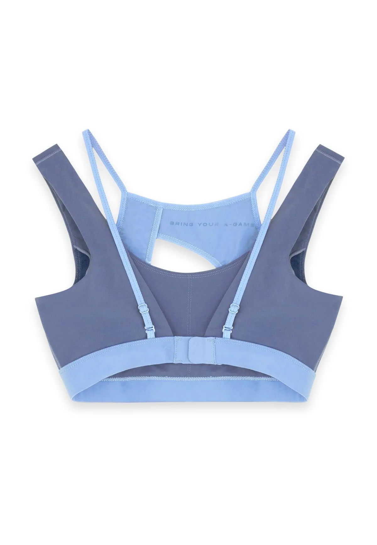Women's Layered Sports Bra - Crown Blue/Open Air - Image 6