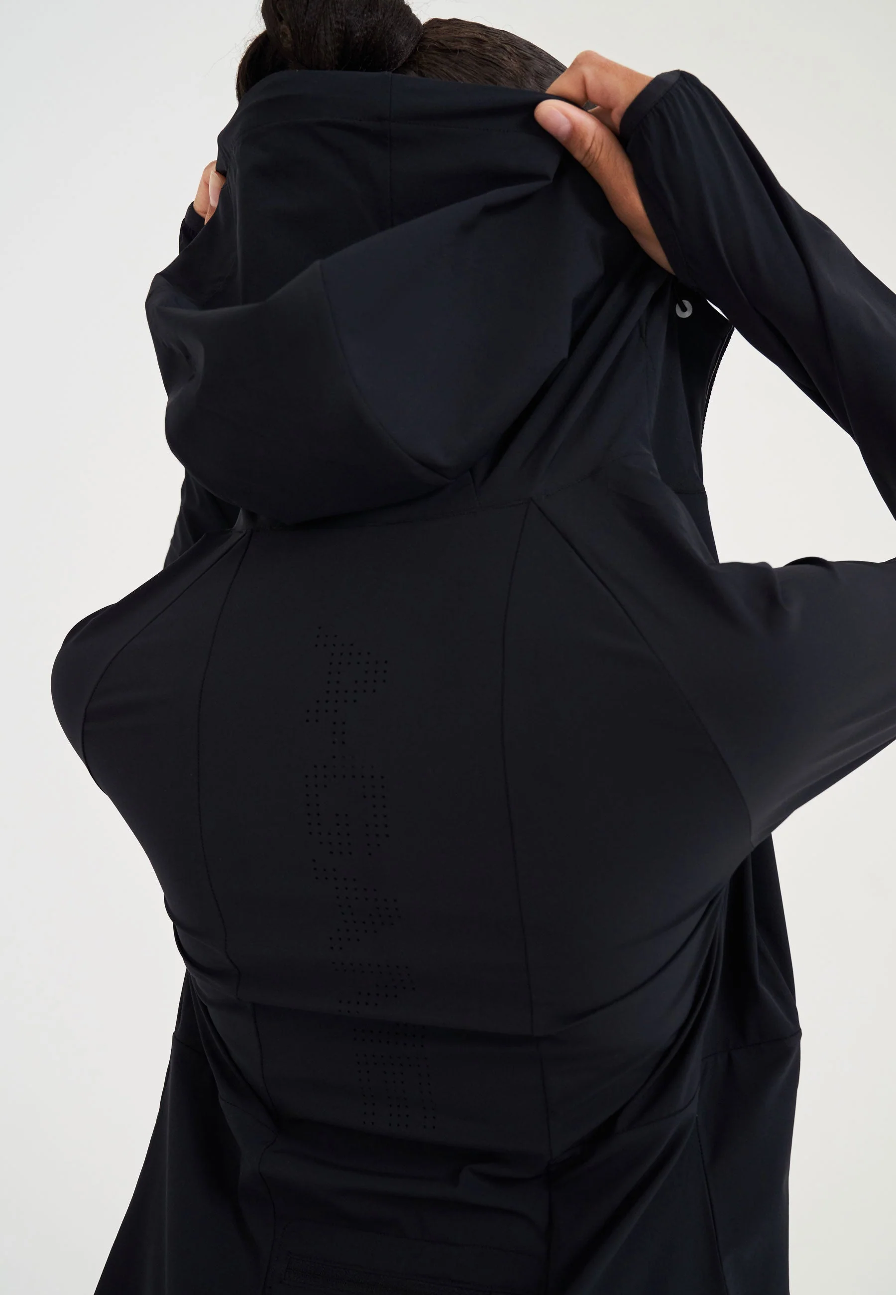 Women's Lightweight Running Jacket - Black/Silver - Image 3