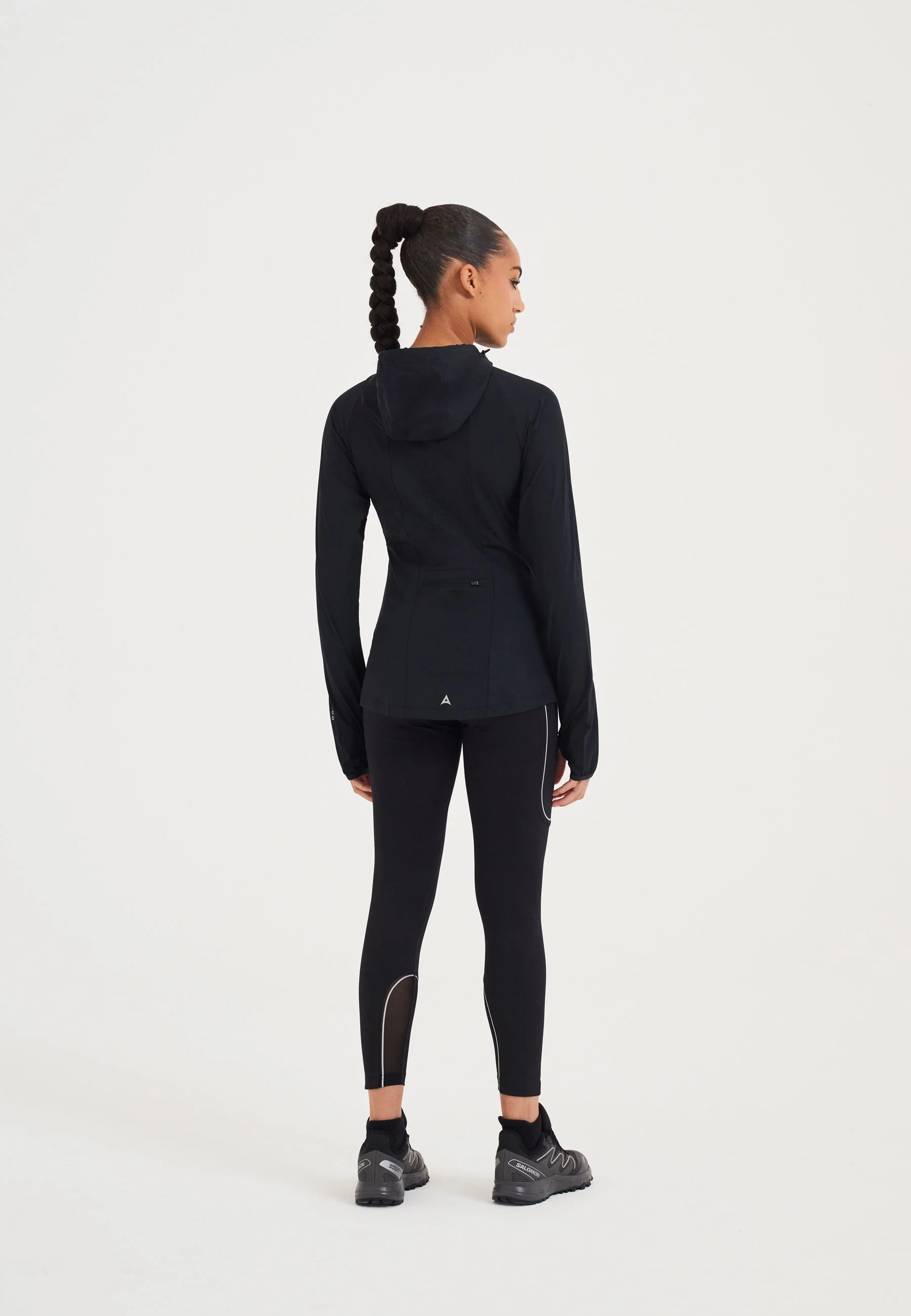 Women's Lightweight Running Jacket - Black/Silver - Image 5