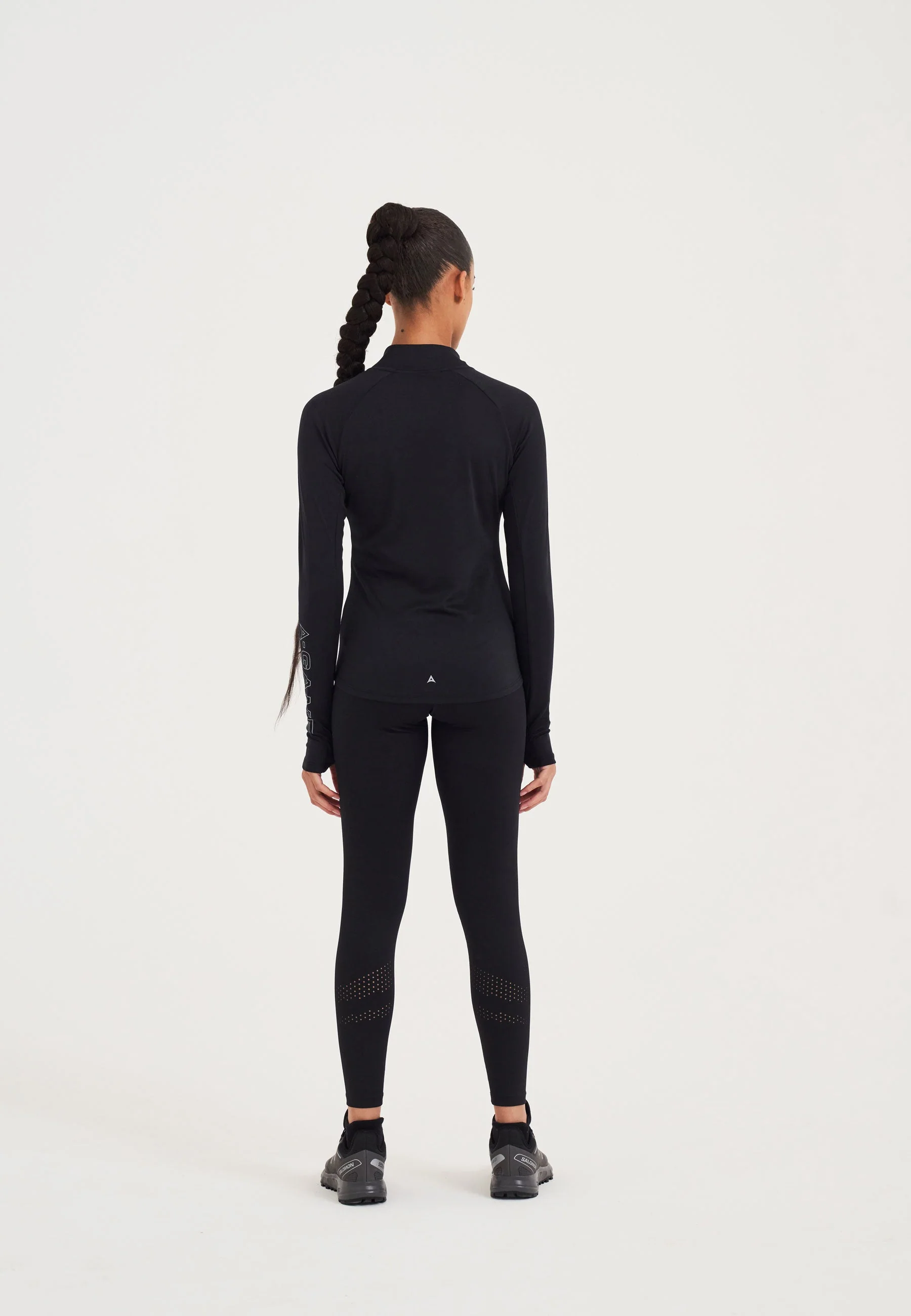 Women's Quarter Zip Training Top - Black - Image 5