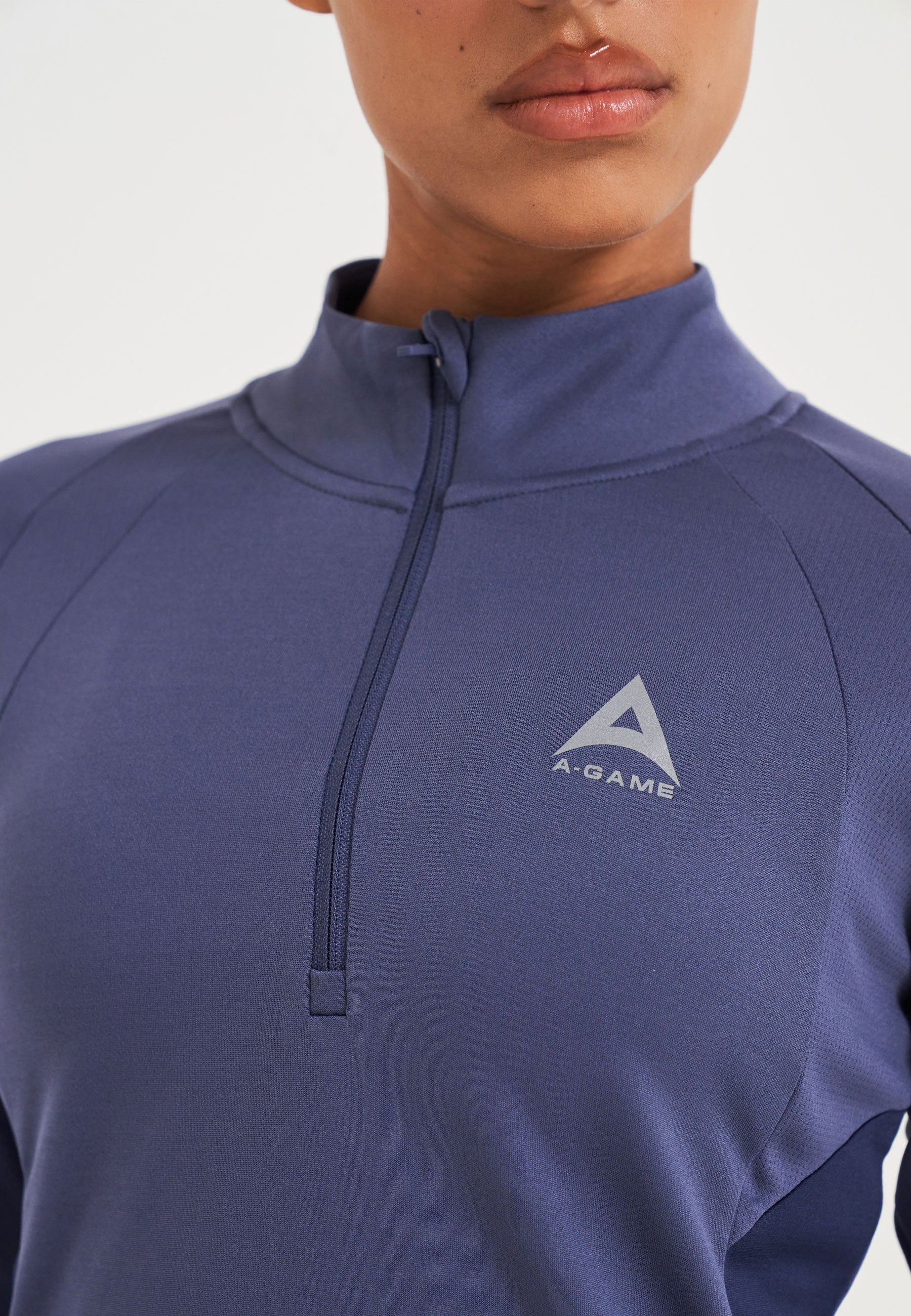 Women's Quarter Zip Training Top - Blue - Image 3
