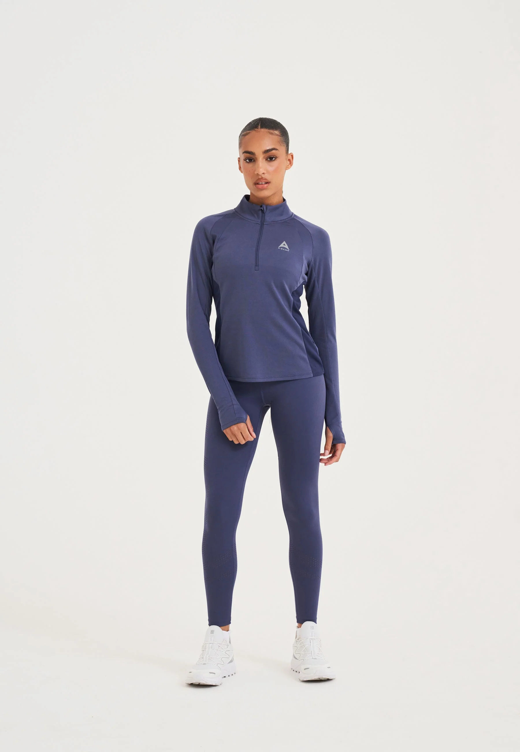 Women's Quarter Zip Training Top - Blue - Image 4