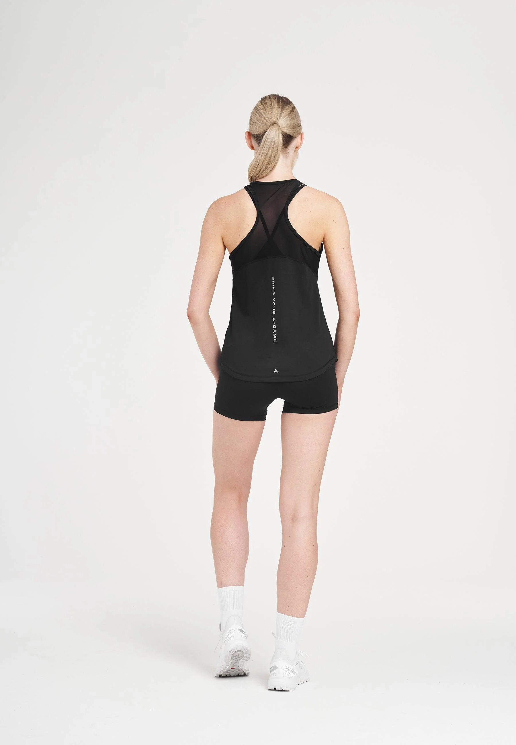 Women's Relaxed Racer Back Vest - Black - Image 3