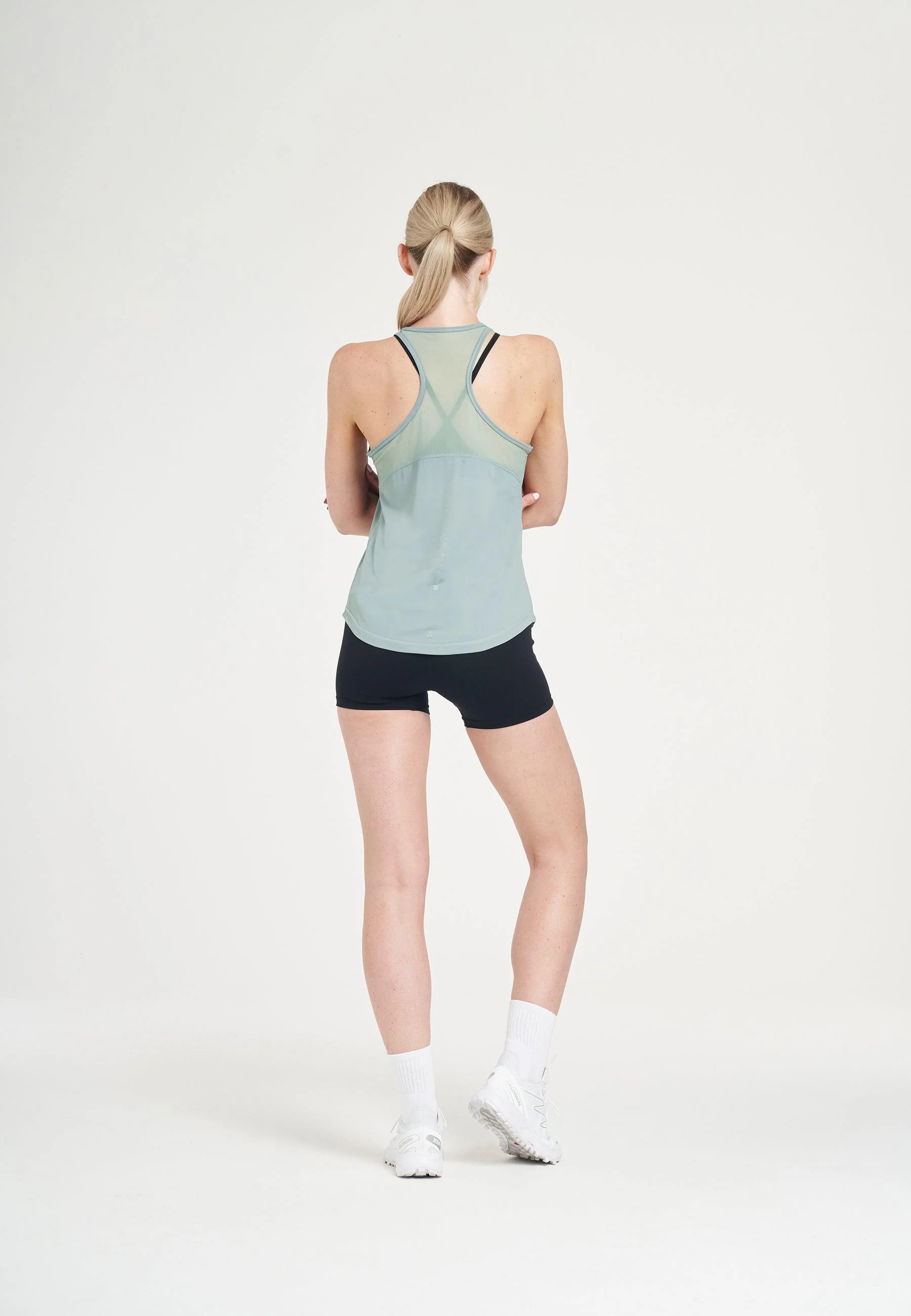 Women's Relaxed Racer Back Vest - Sage Green - Image 3