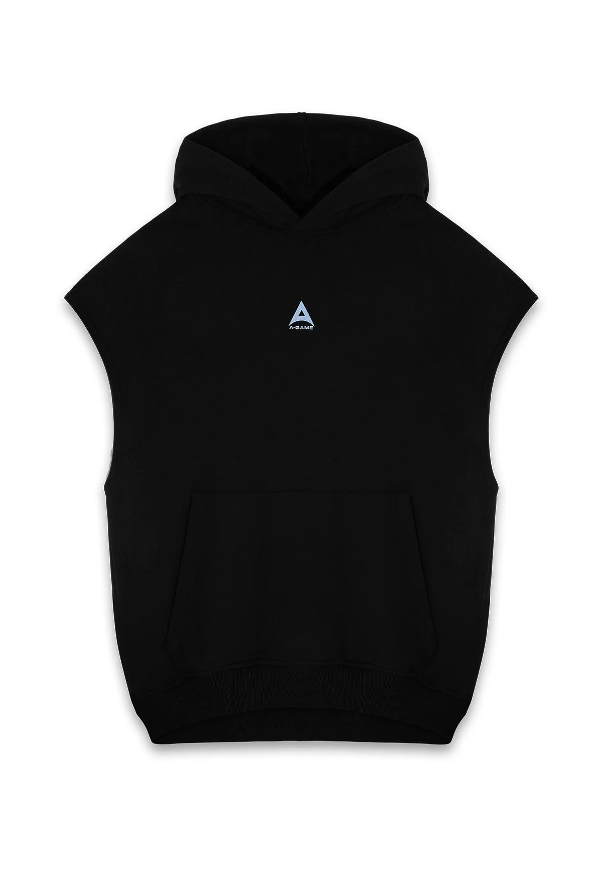Women's Cropped Sleeveless Hoodie - Black - Image 4