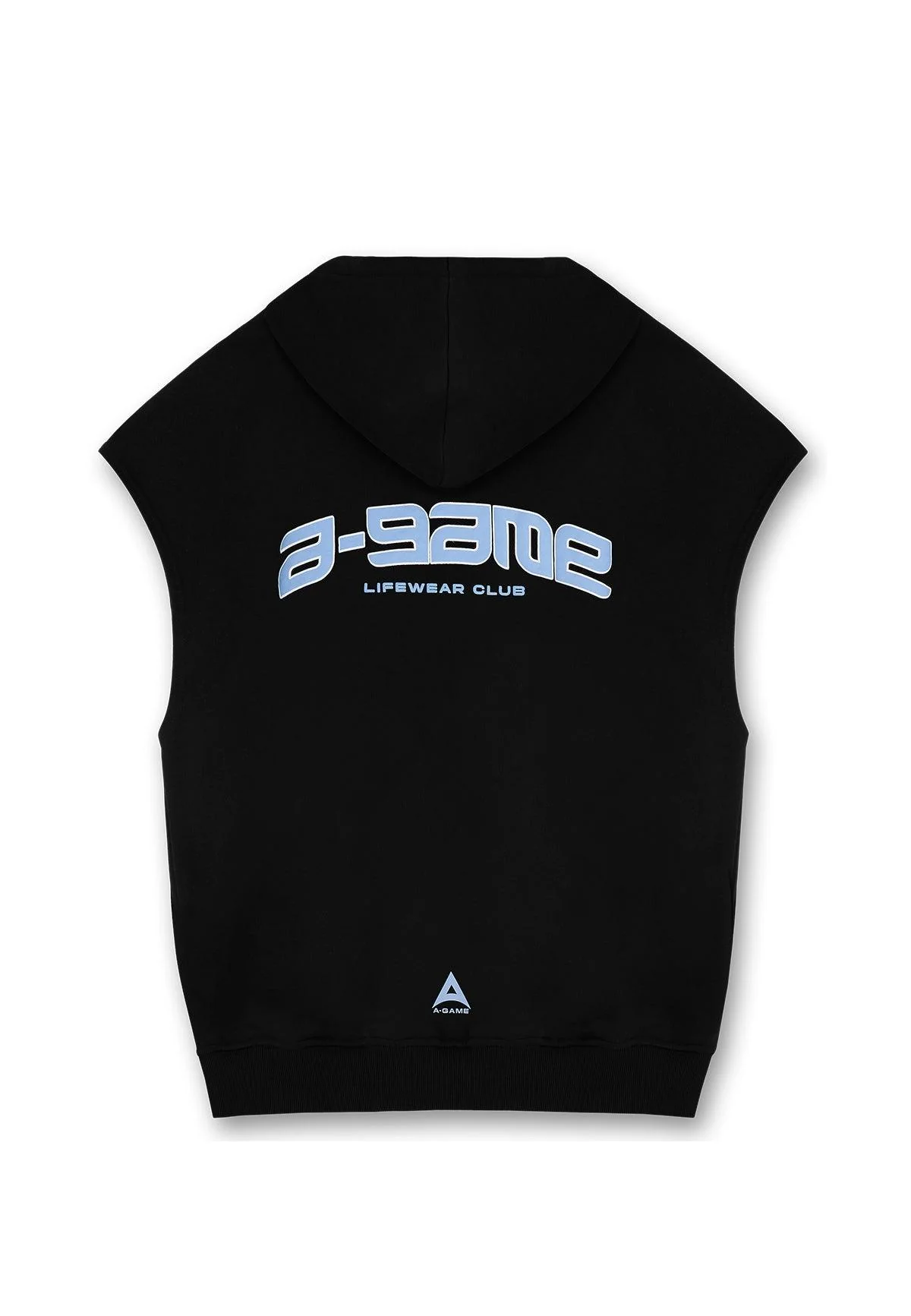 Women's Cropped Sleeveless Hoodie - Black - Image 5