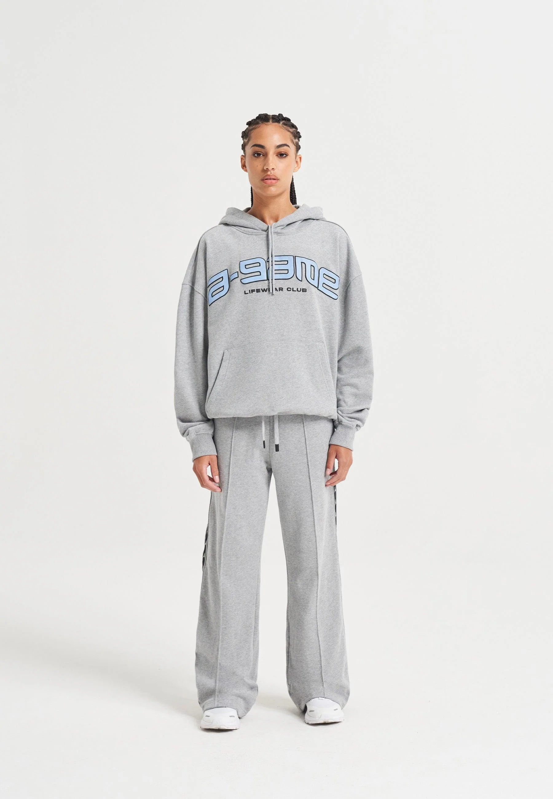 Women's Graphic Hoodie - Grey Marl - Image 3