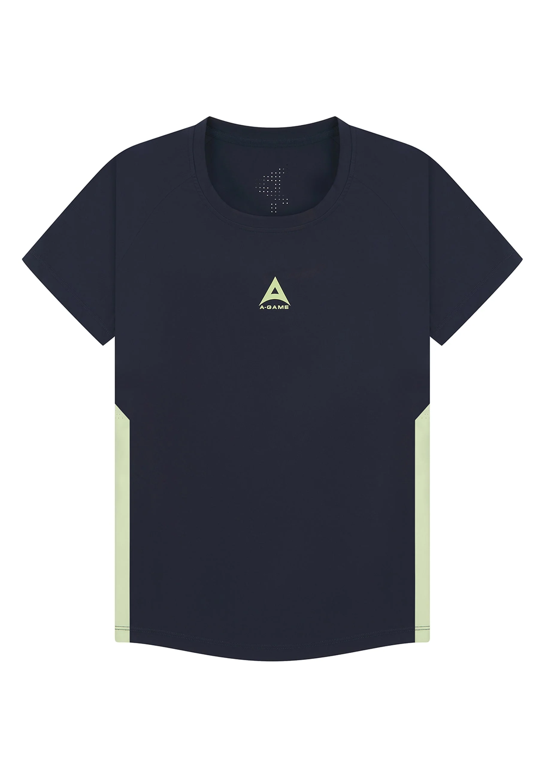 Women's Short Sleeve Training T-Shirt - Navy/Lime - Image 4