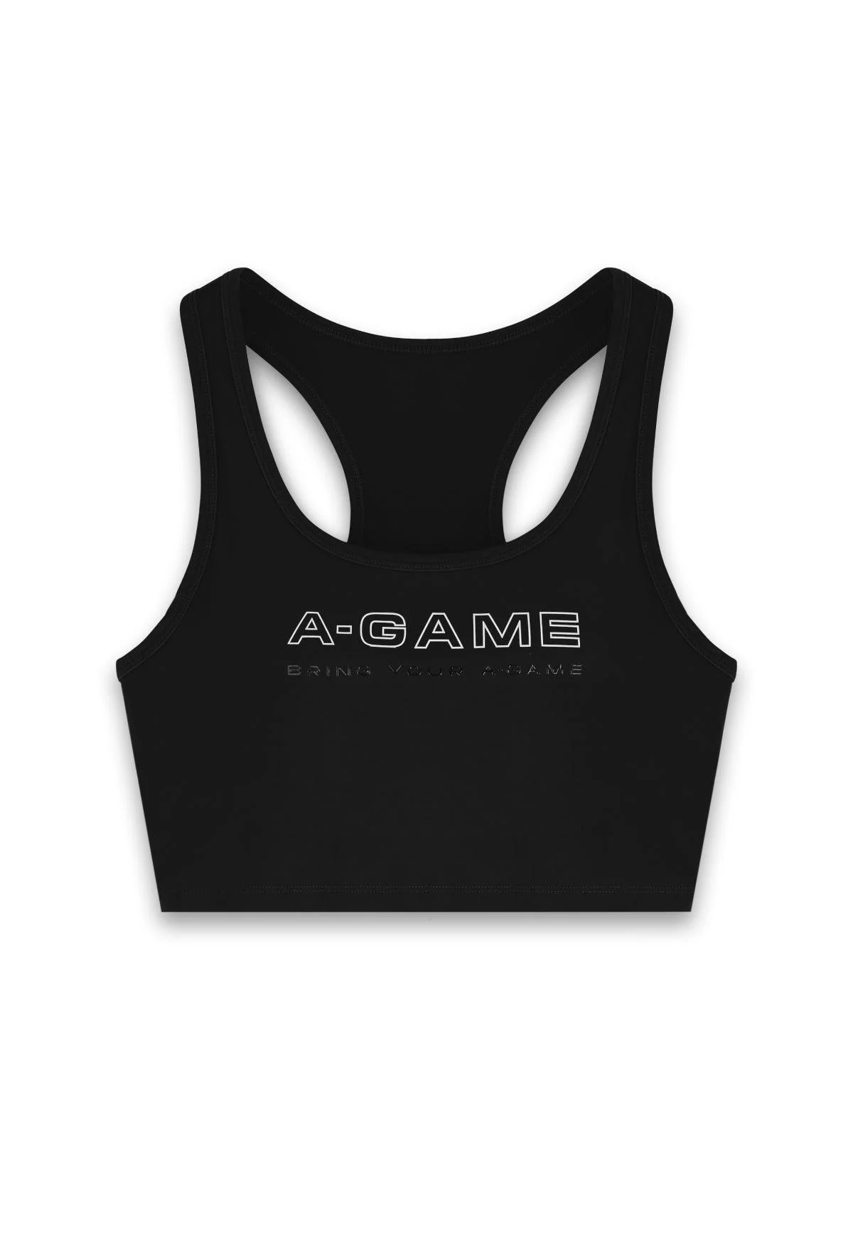 Women's Square Neck Sports Bra - Black - Image 5