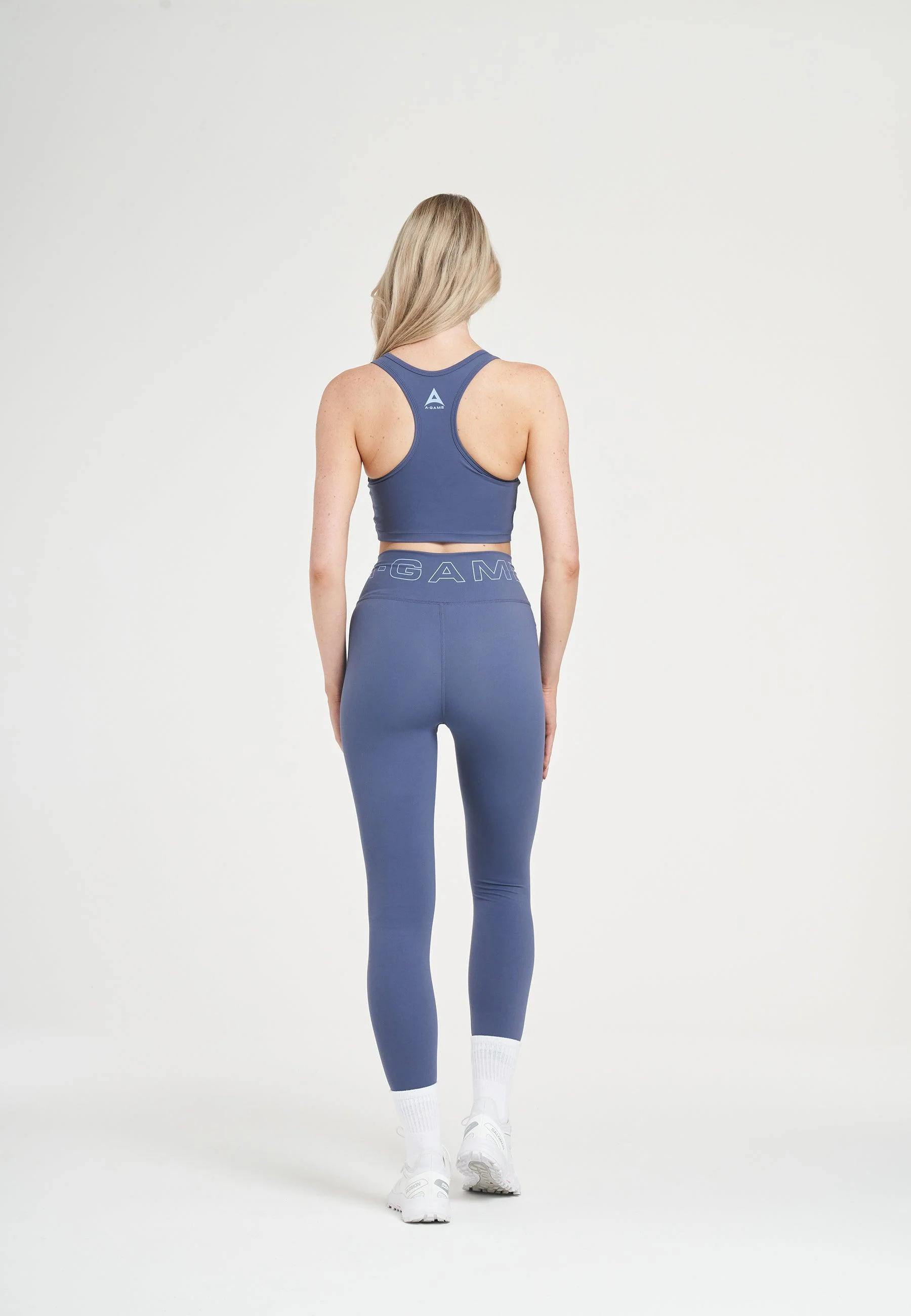 Women's Square Neck Sports Bra - Blue - Image 3