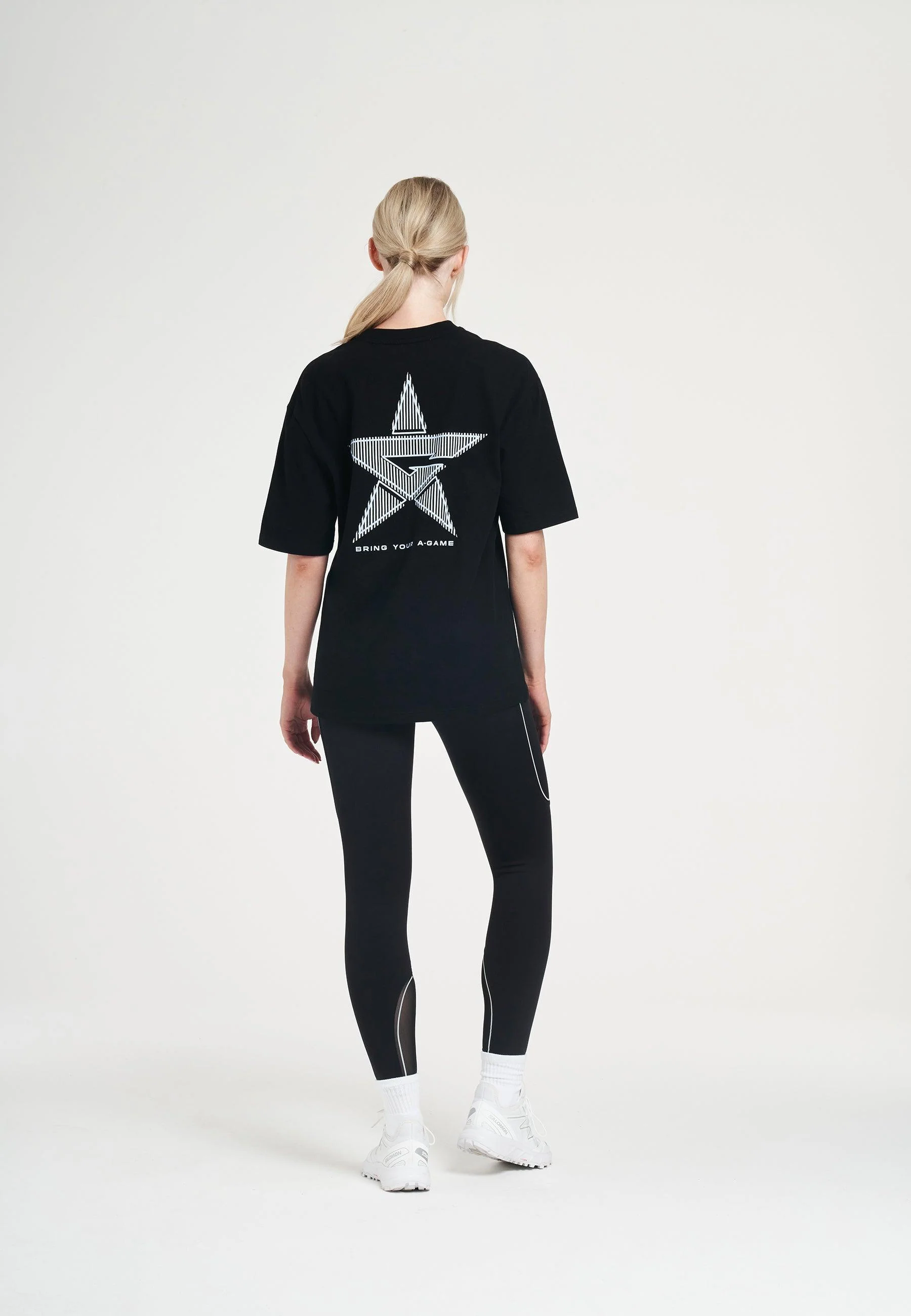 Women's Graphic Relaxed T-Shirt - Black - Image 4