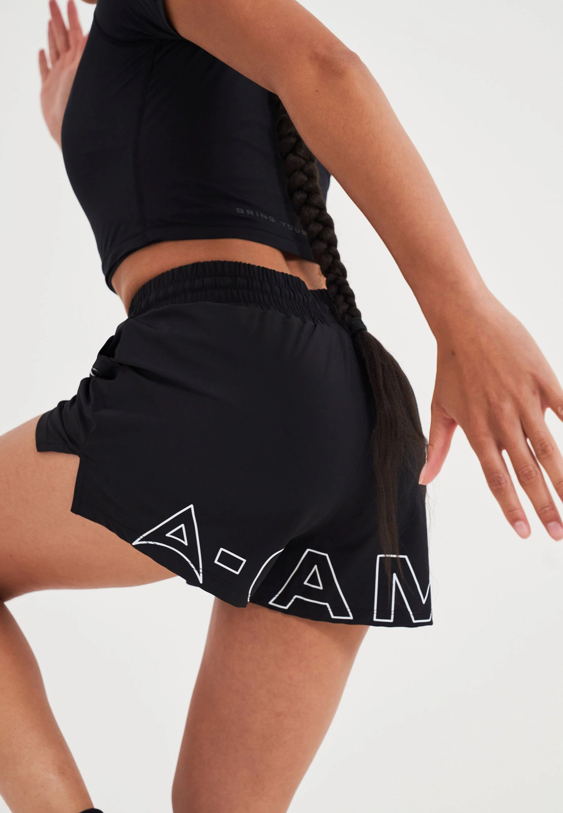 Women's Training Runner Shorts - Black - Image 3