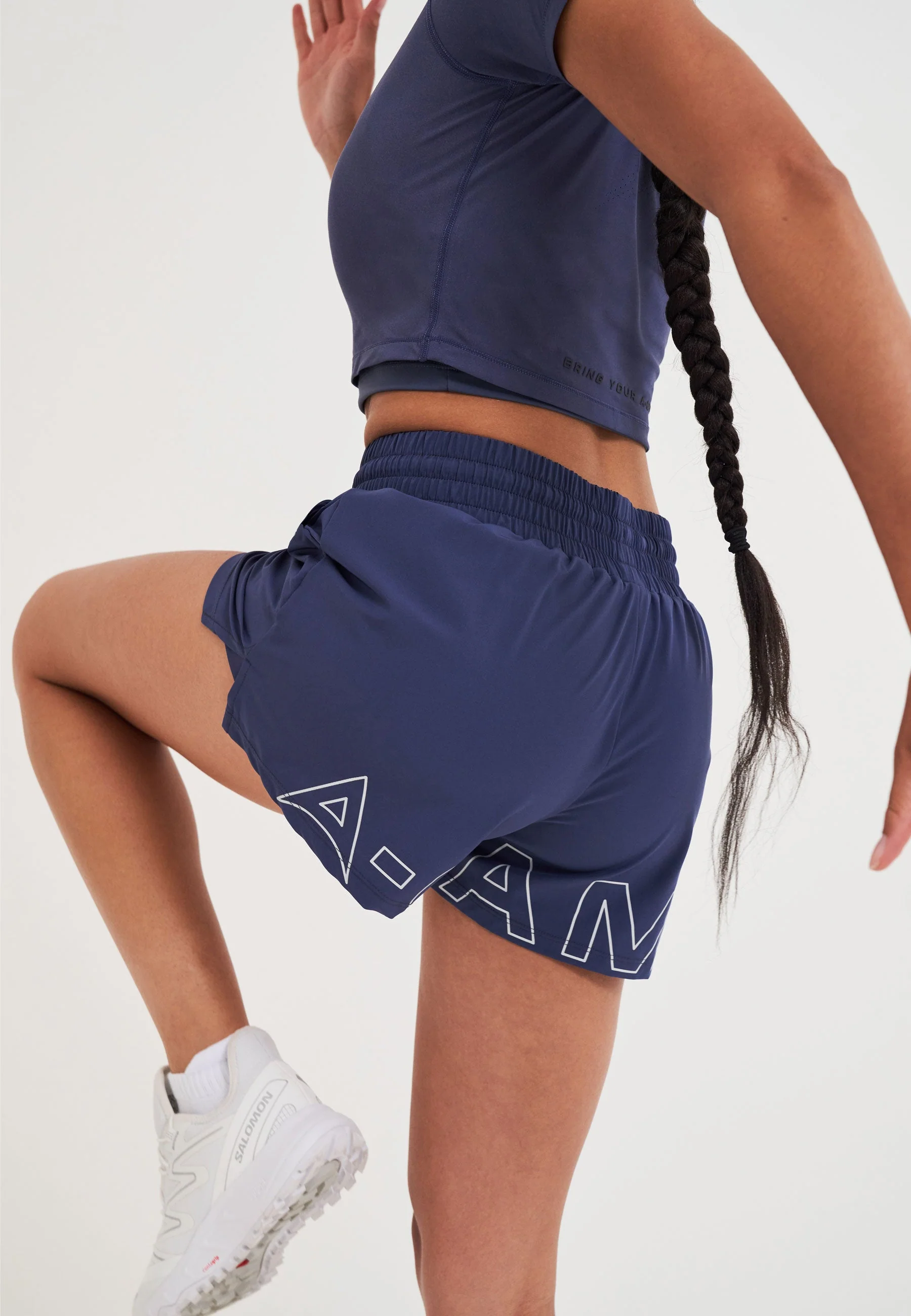 Women's Training Runner Shorts - Blue - Image 3