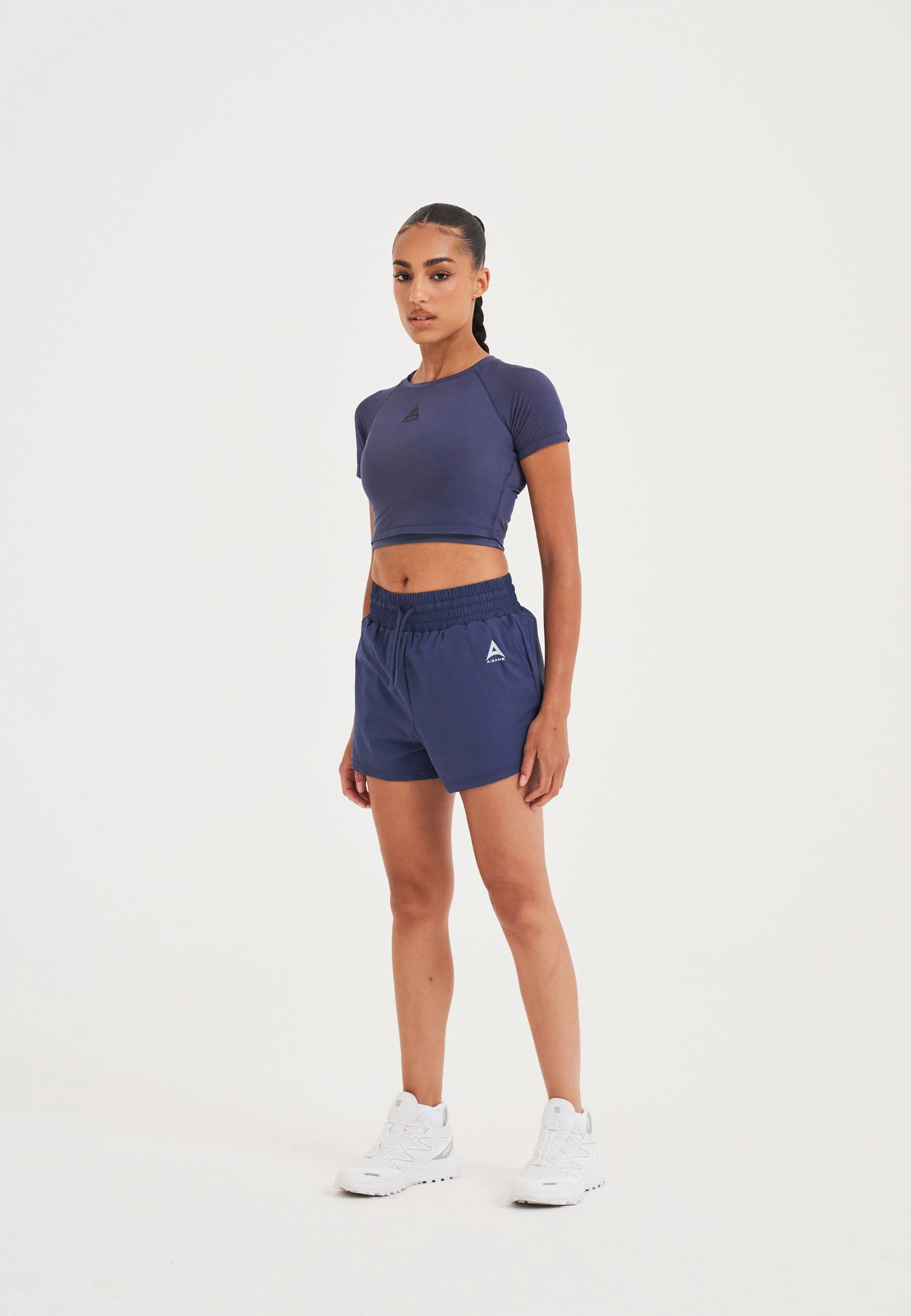 Women's Training Runner Shorts - Blue - Image 4