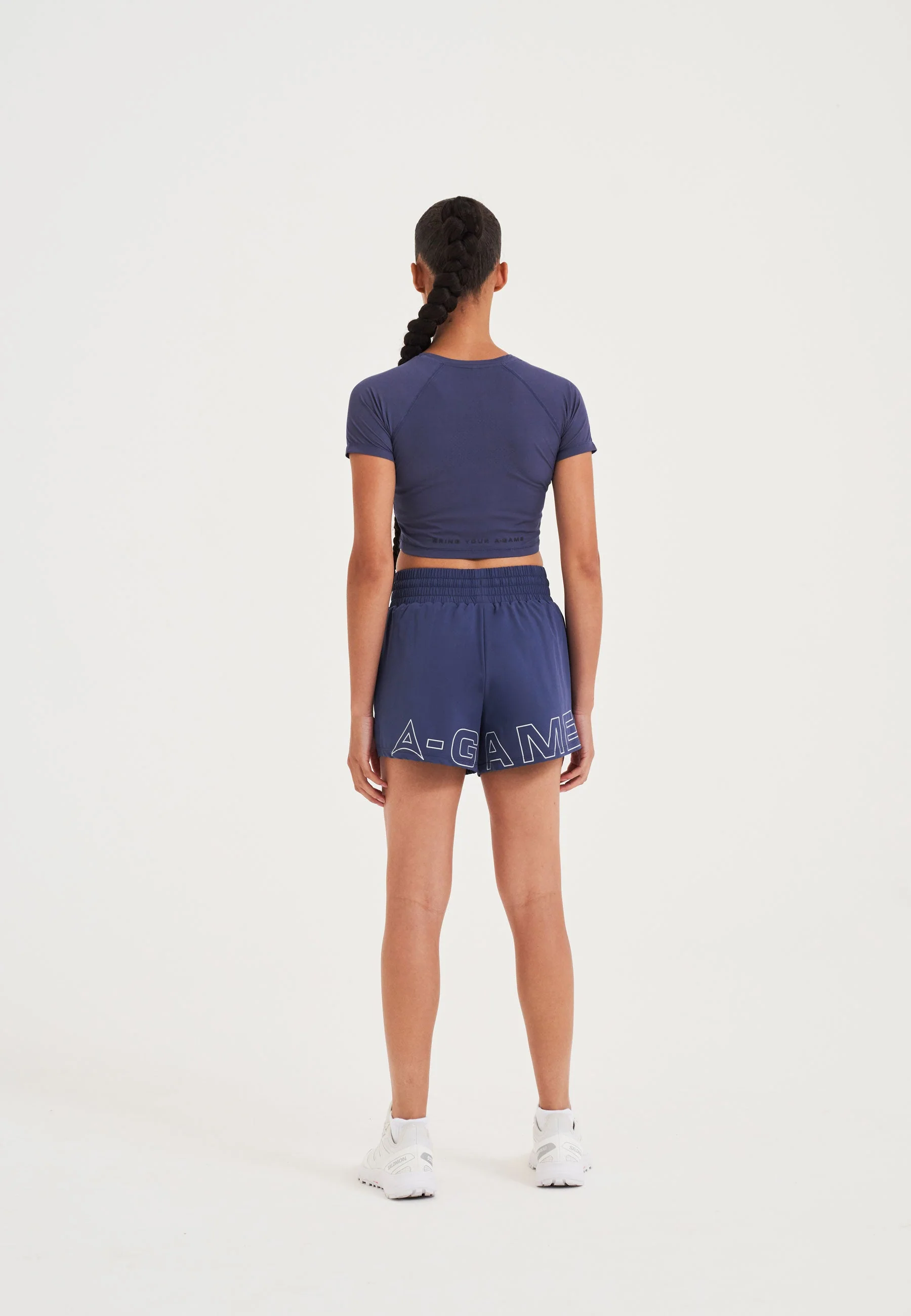 Women's Training Runner Shorts - Blue - Image 5